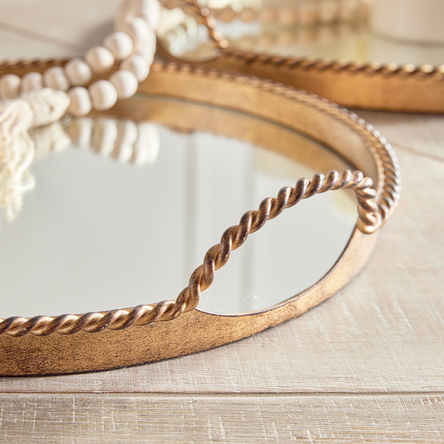 Braiden Decorative Mirrored Tray Set of 2