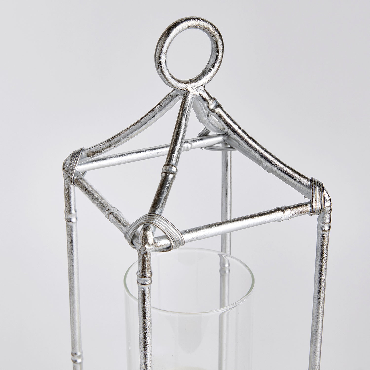 Daphne Silver Candle Lantern