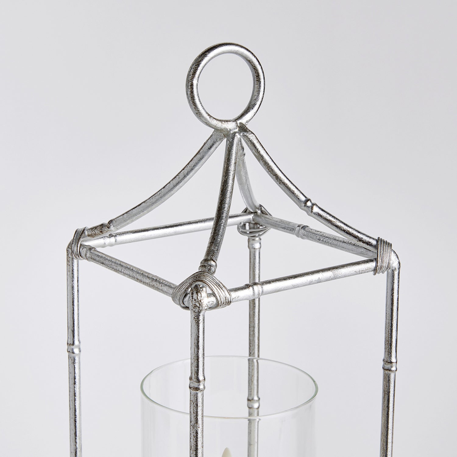 Daphne Silver Candle Lantern