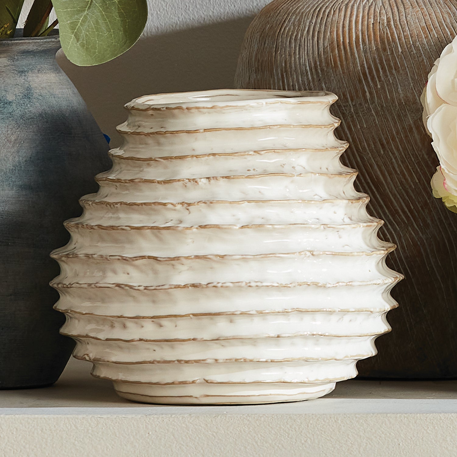 Avani White Vase