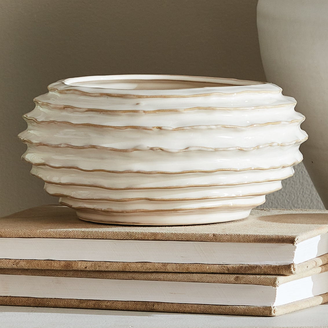 Avani White Decorative Bowl