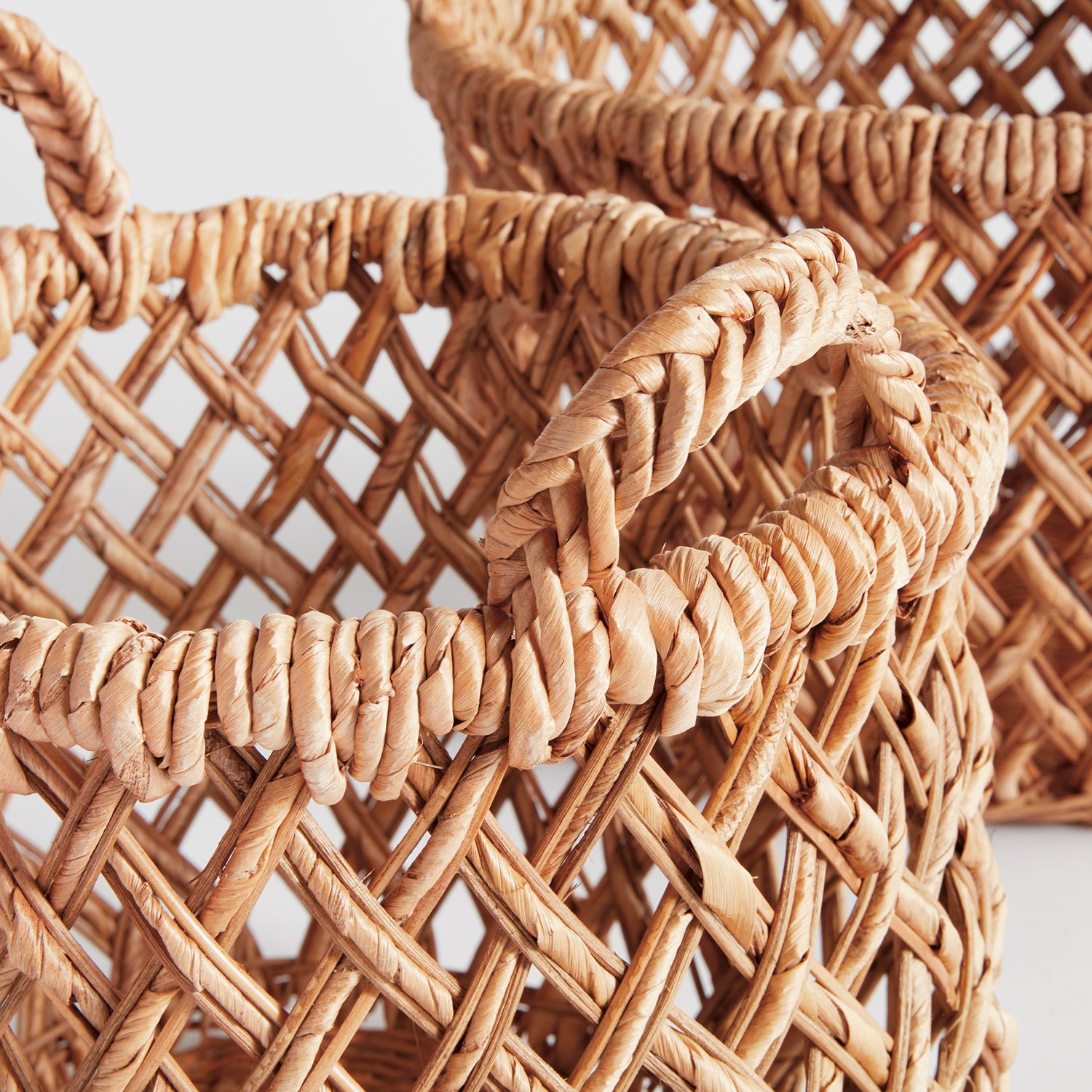 Emlyn Rattan Handle Basket Set of 2