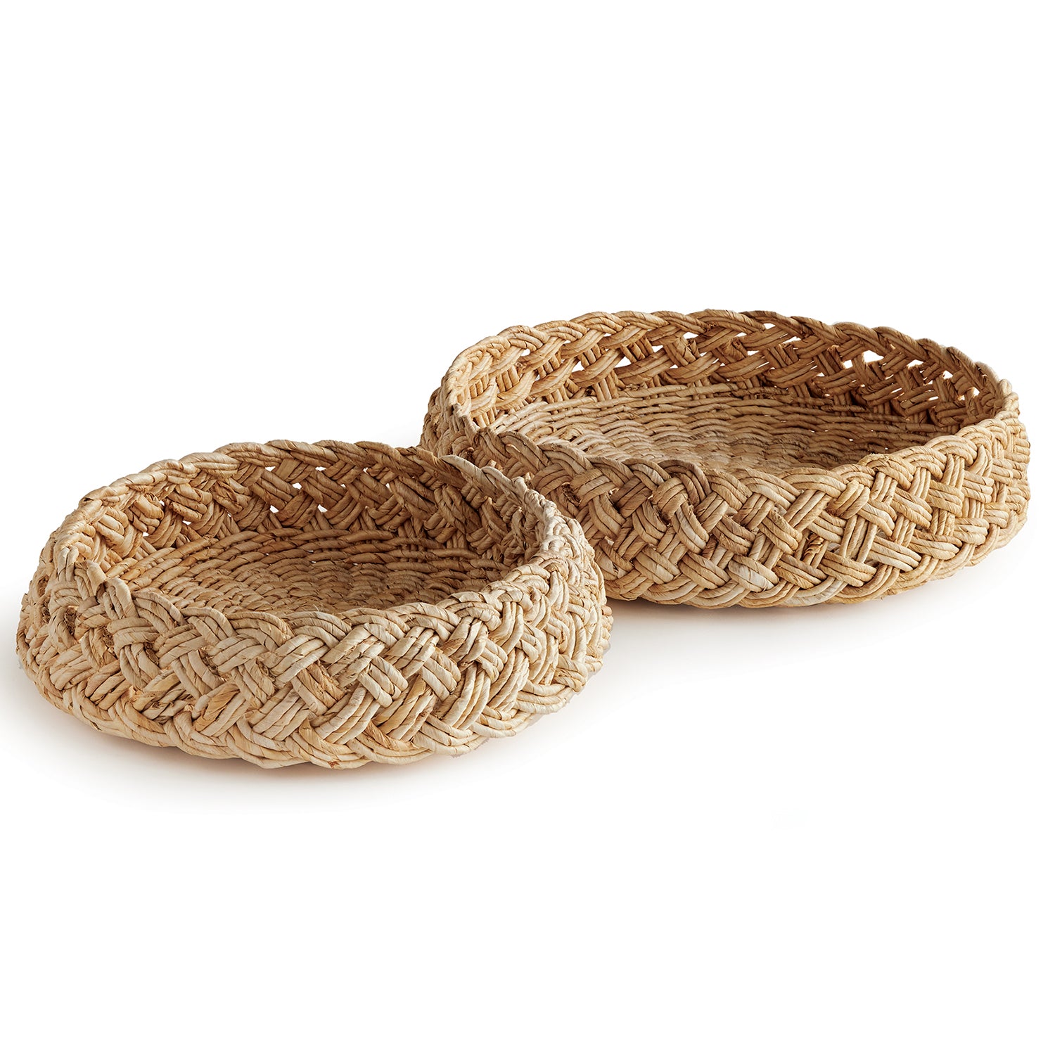 Abaca French Braided Basket Set of 2