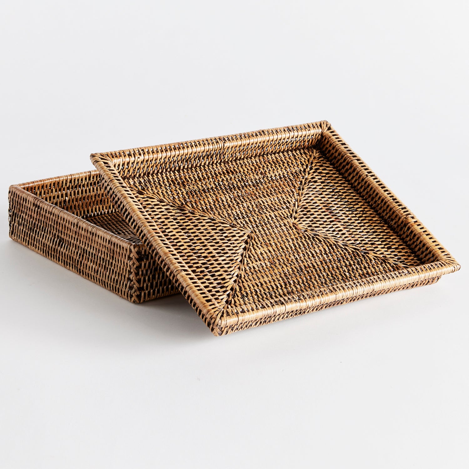 Burma Rattan Lidded Letter Box