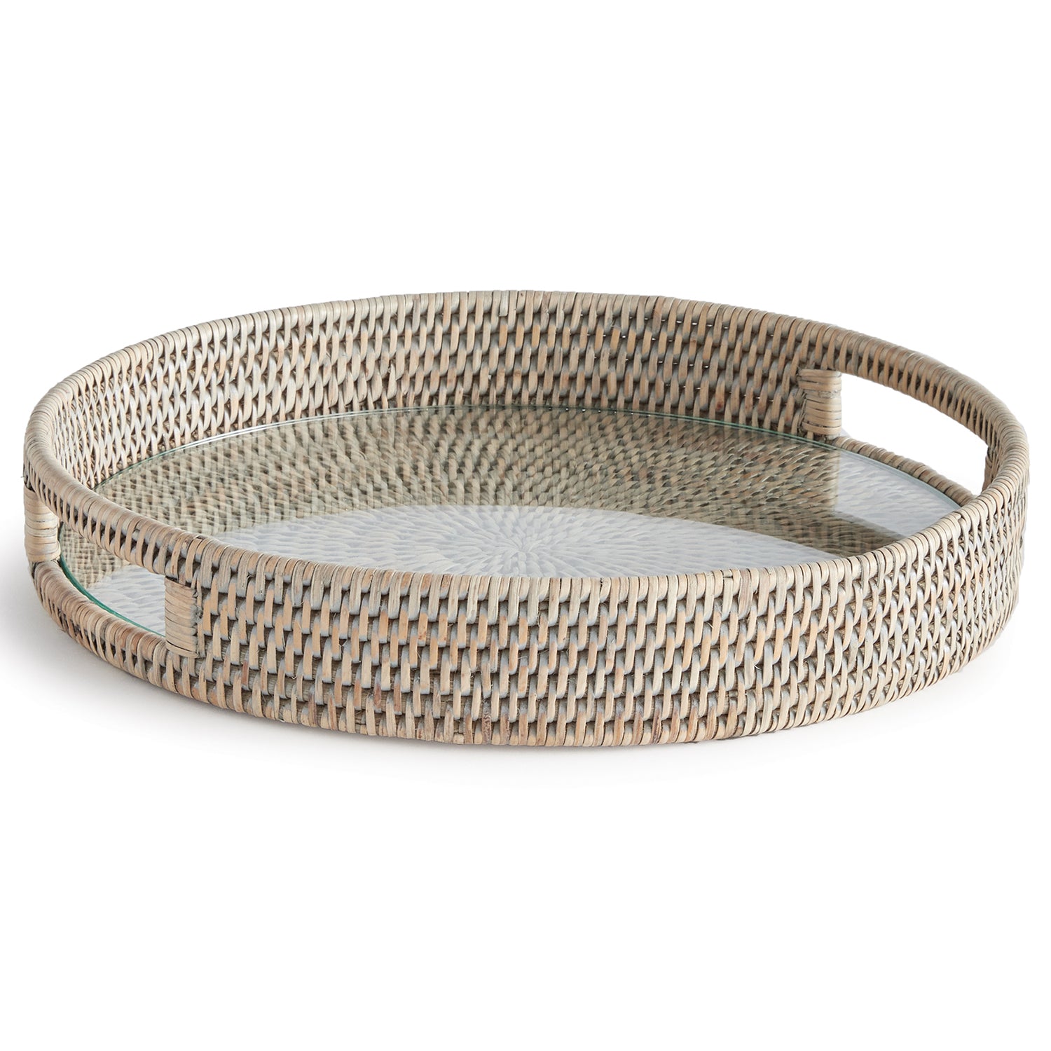 Burma Rattan Round Serving Tray