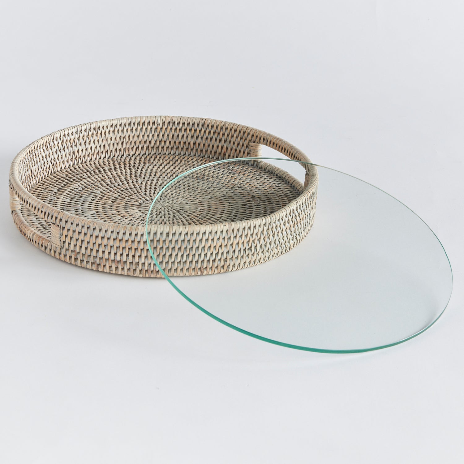 Burma Rattan Round Serving Tray