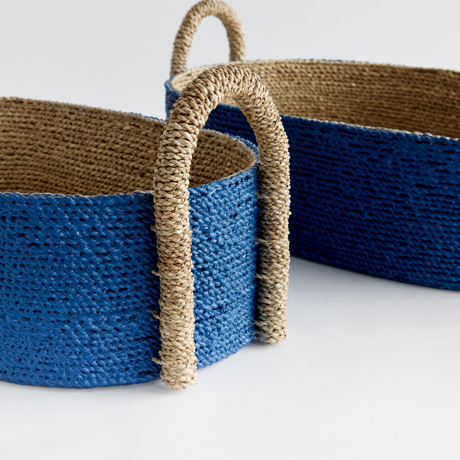 Tiana Seagrass Long Oval Basket Set of 2
