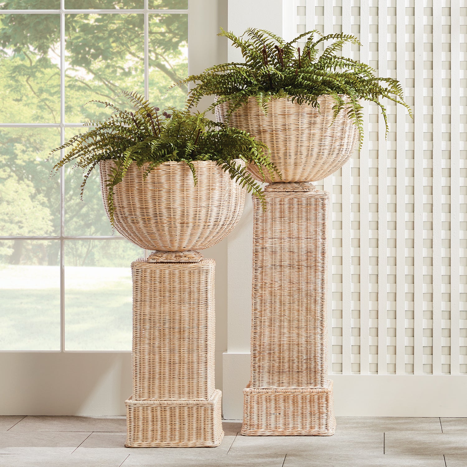 Charleston Rattan Pedestal