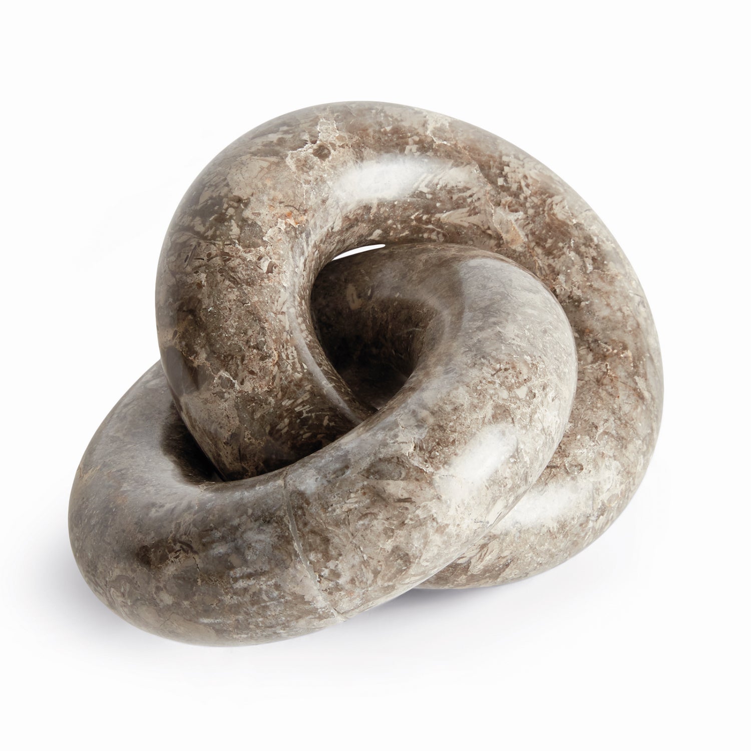 Linked Marble Rings Sculpture
