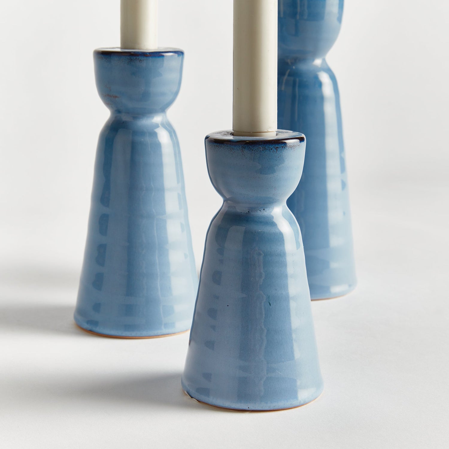 Libbey Taper Candle Holder Set of 3