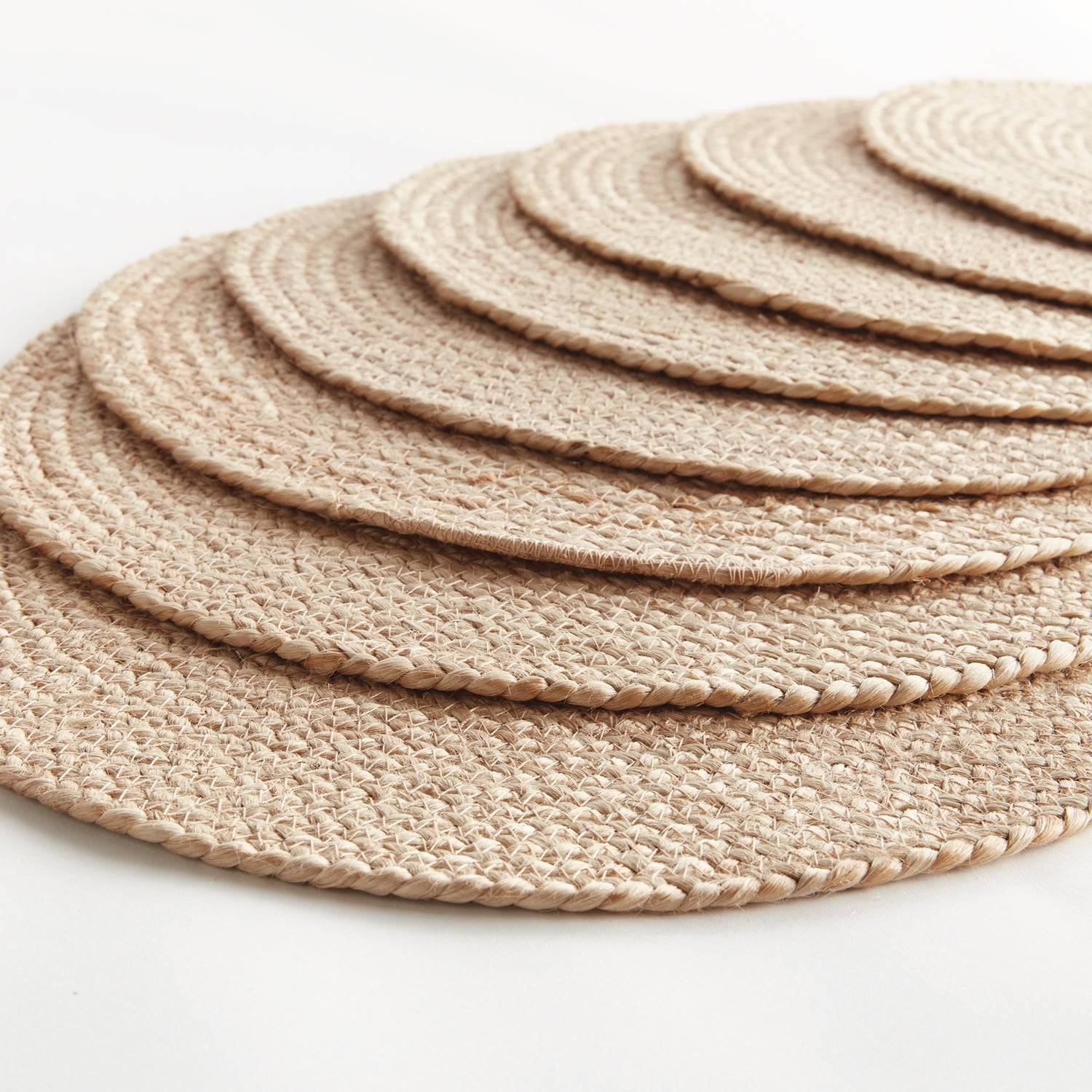 Jute Coil Round Placement Set of 8
