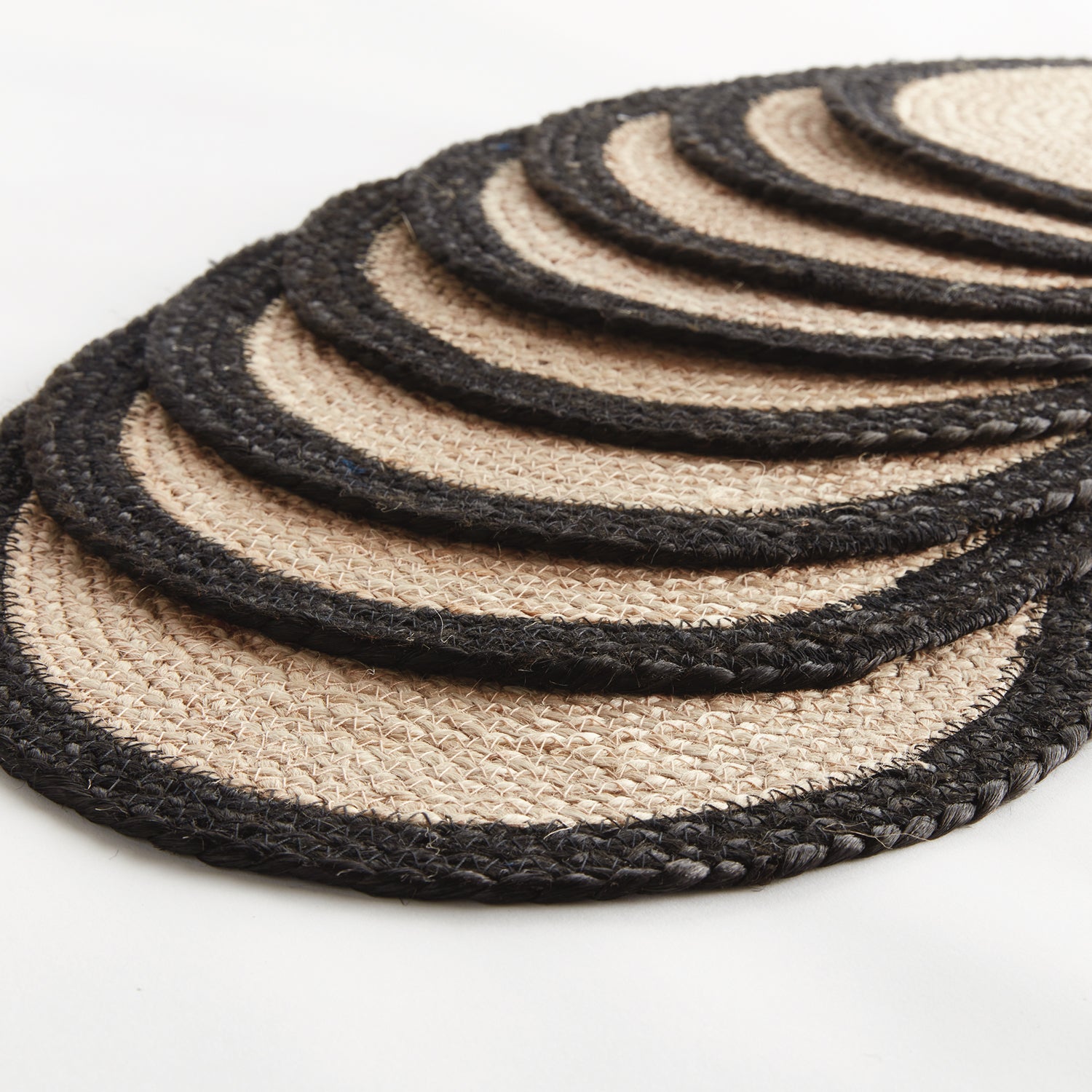Jute Coil Oval Placement Set of 8