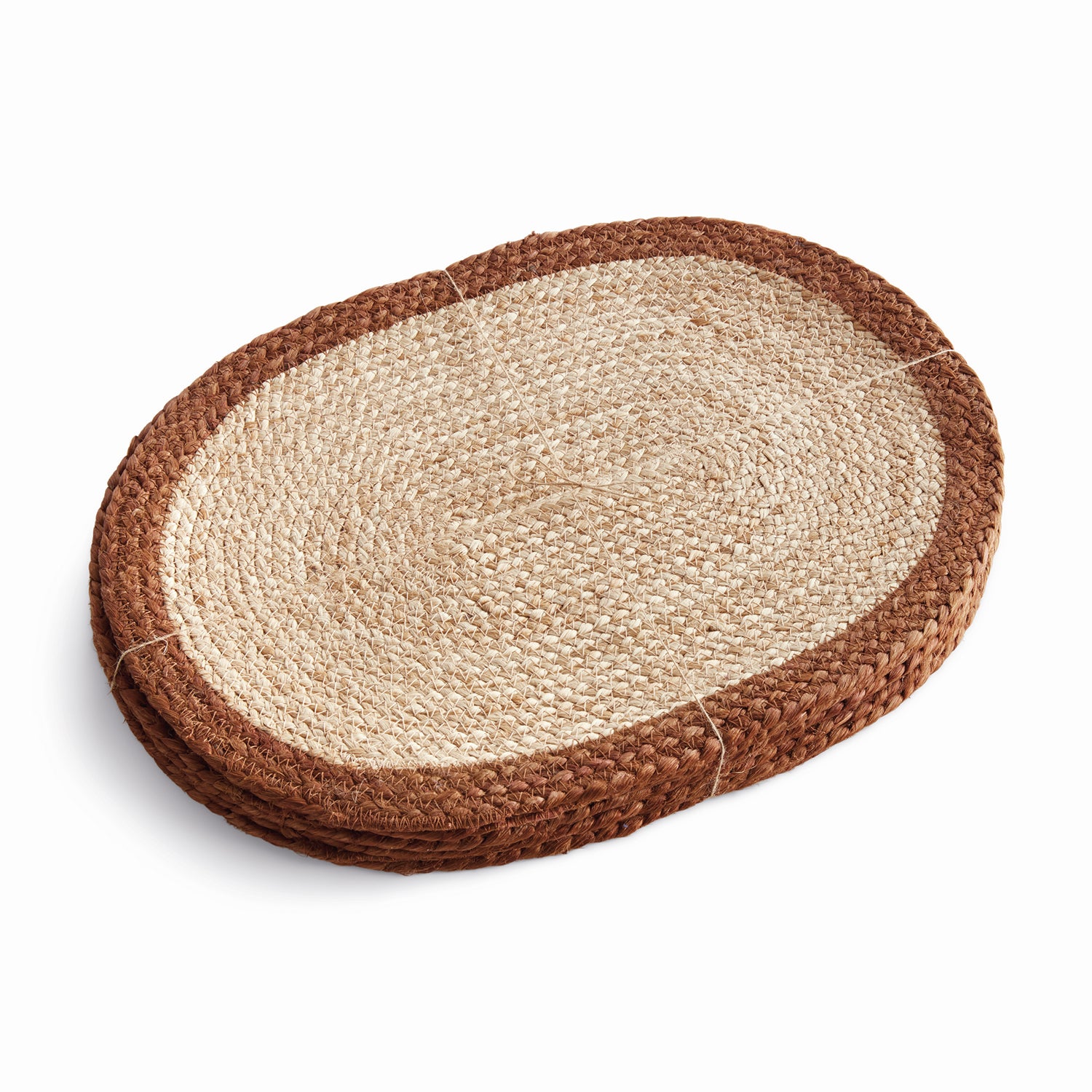 Jute Coil Oval Placement Set of 8