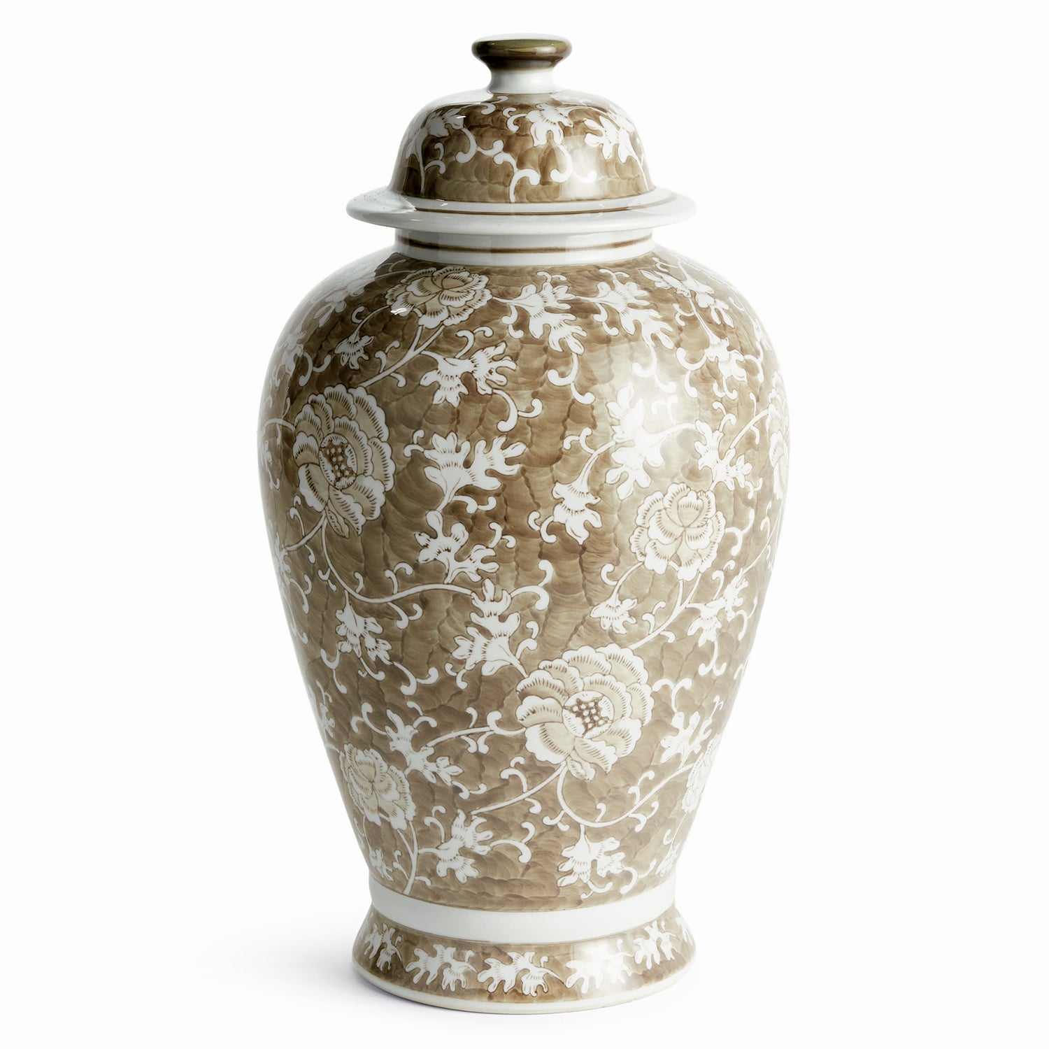 Province Lotus Lidded Ginger Jar