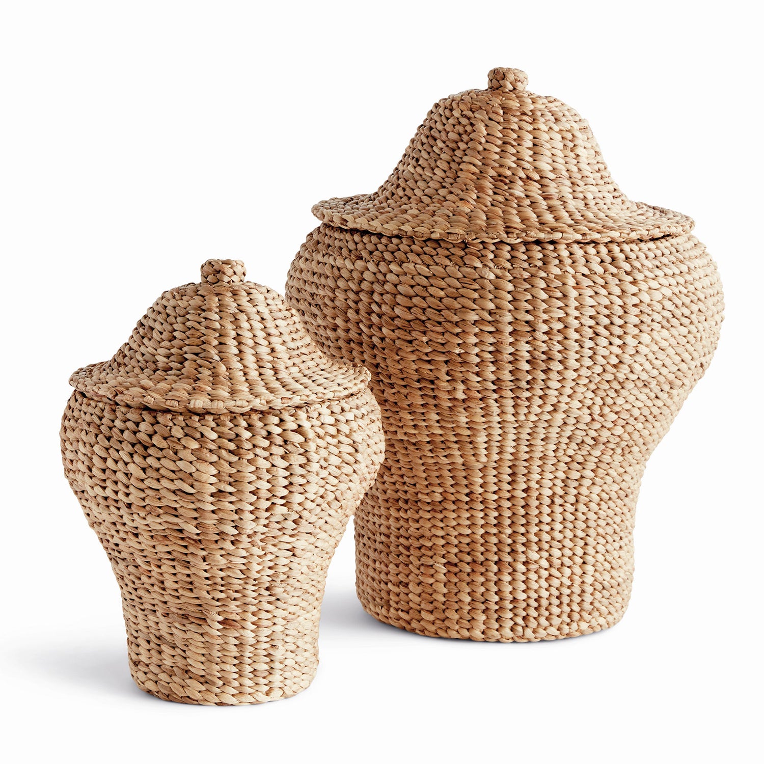 Water Hyacinth Ginger Jar Set of 2