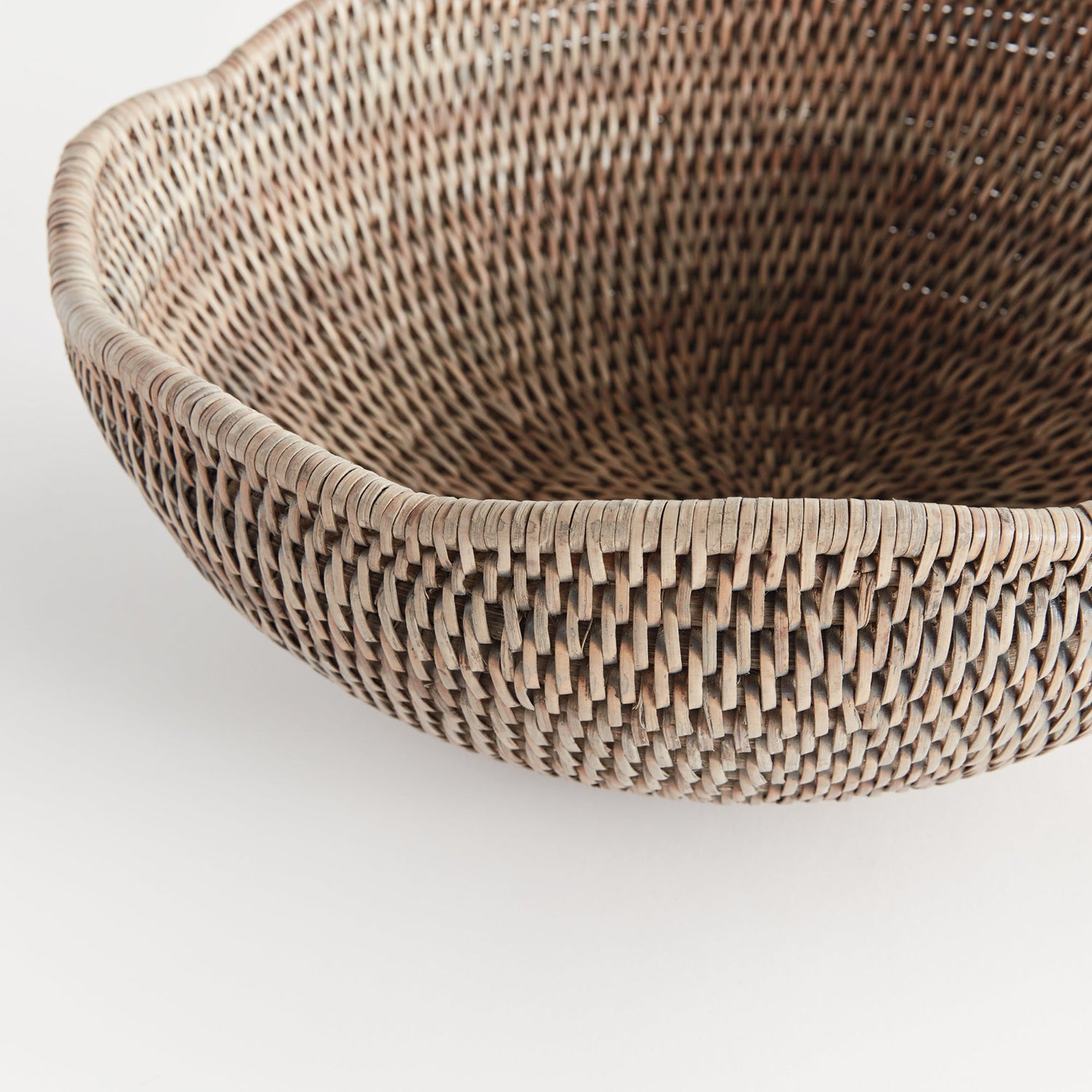 Burma Rattan Scalloped Edge Bowl