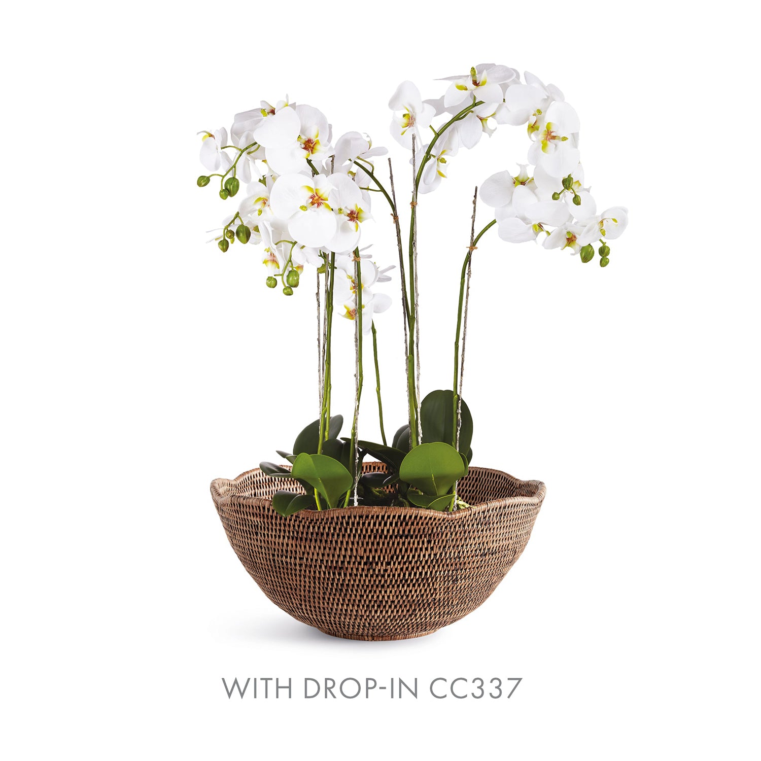 Burma Rattan Scalloped Edge Bowl