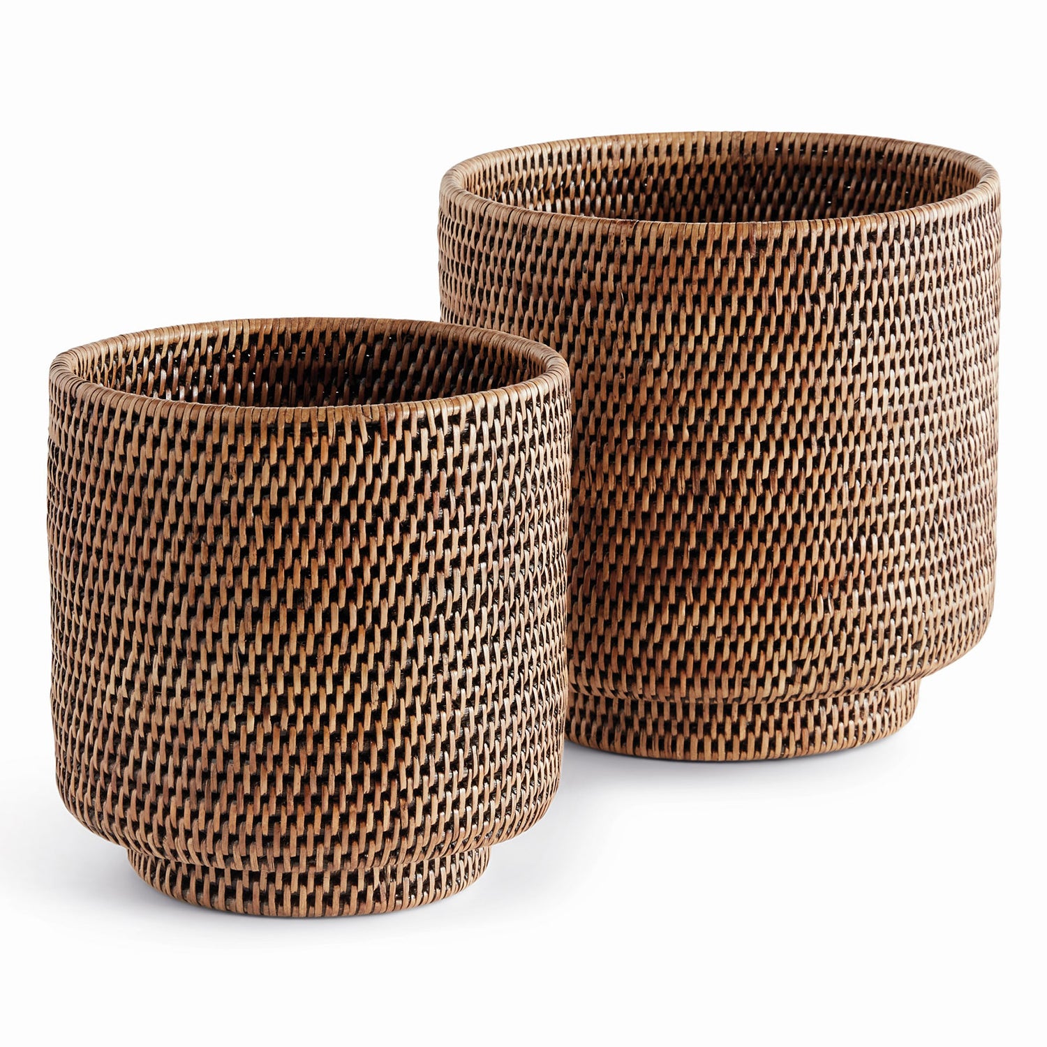 Burma Rattan Cachepot Set of 2