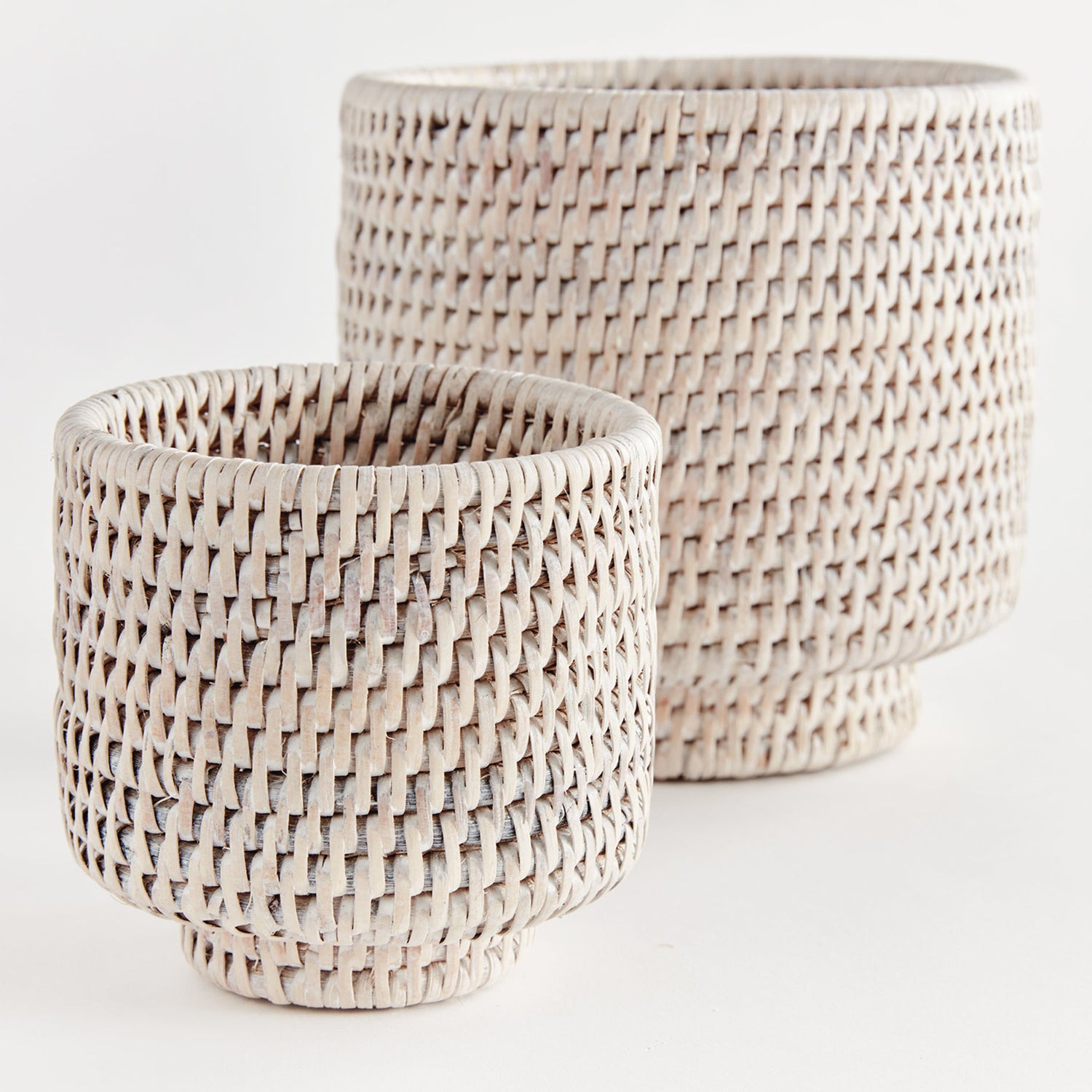 Burma Rattan Cachepot Set of 2