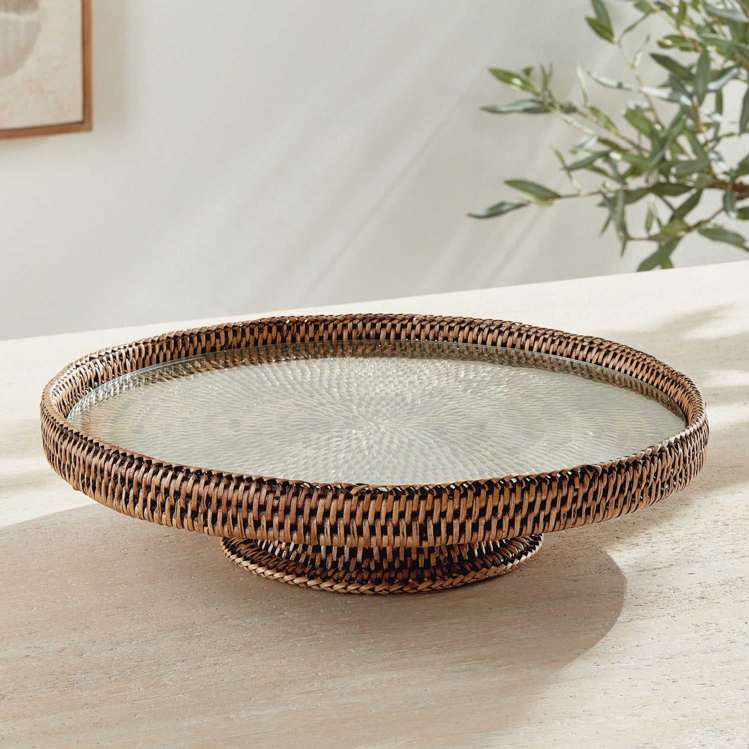 Burma Rattan Serving Stand