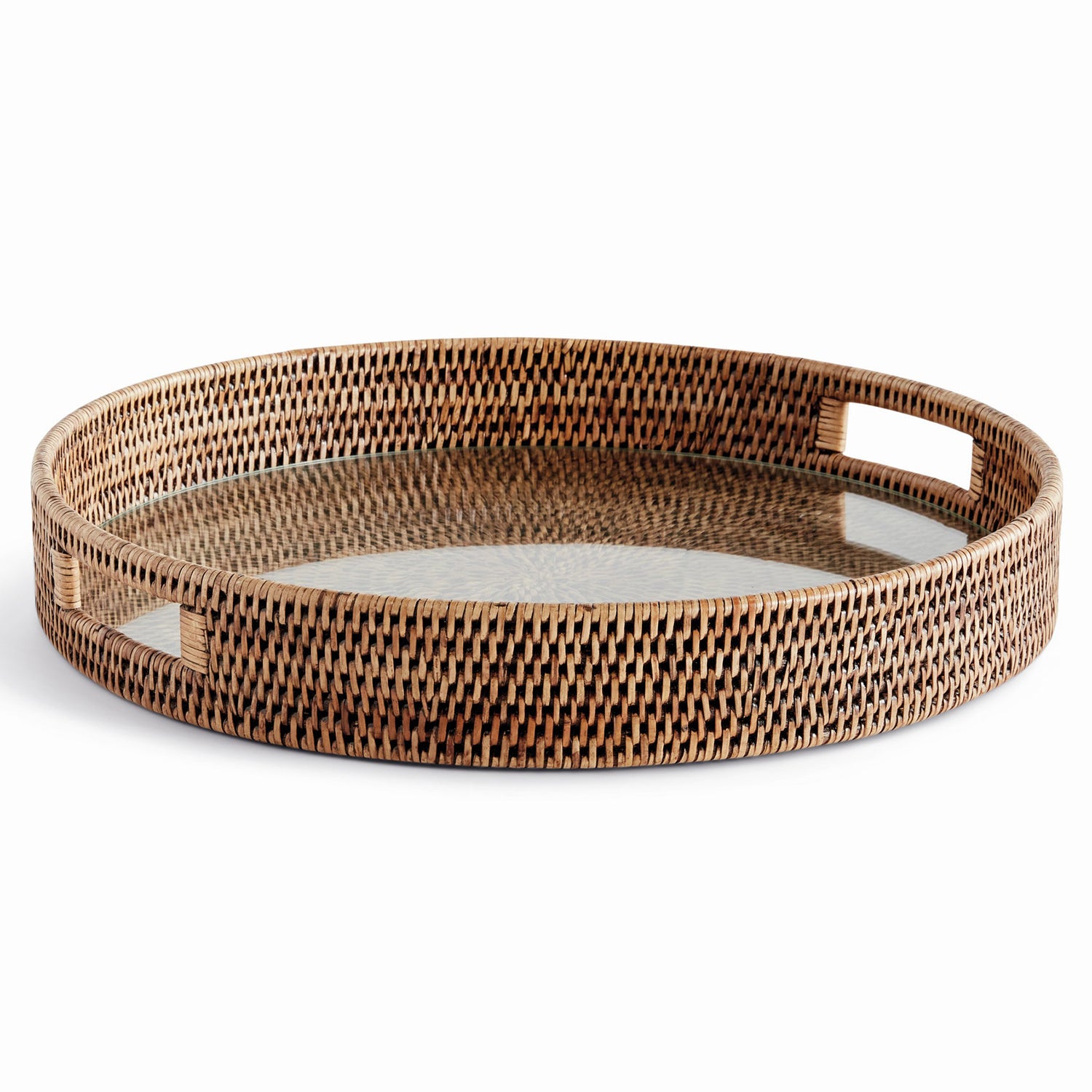 Burma Rattan Round Serving Tray