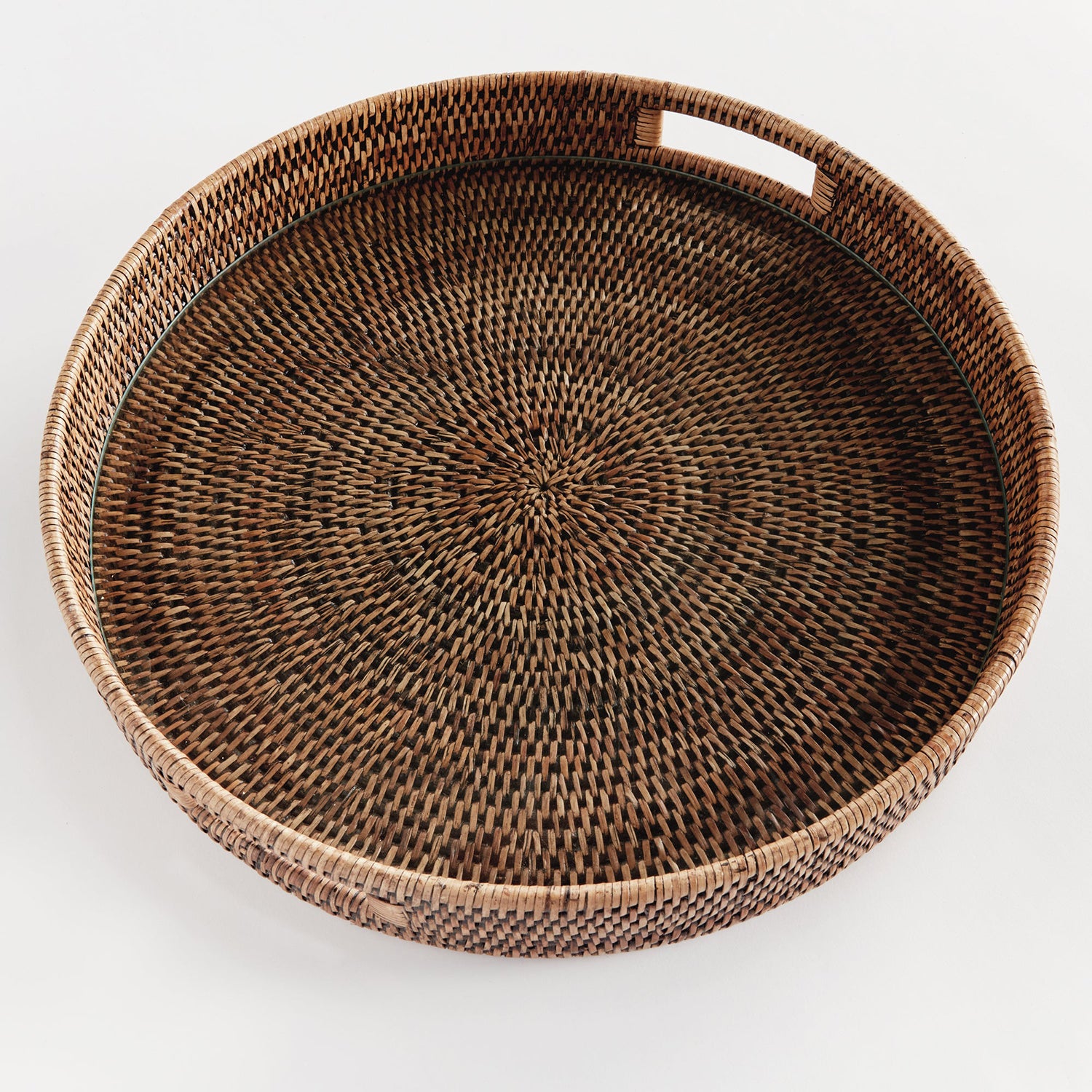 Burma Rattan Round Serving Tray