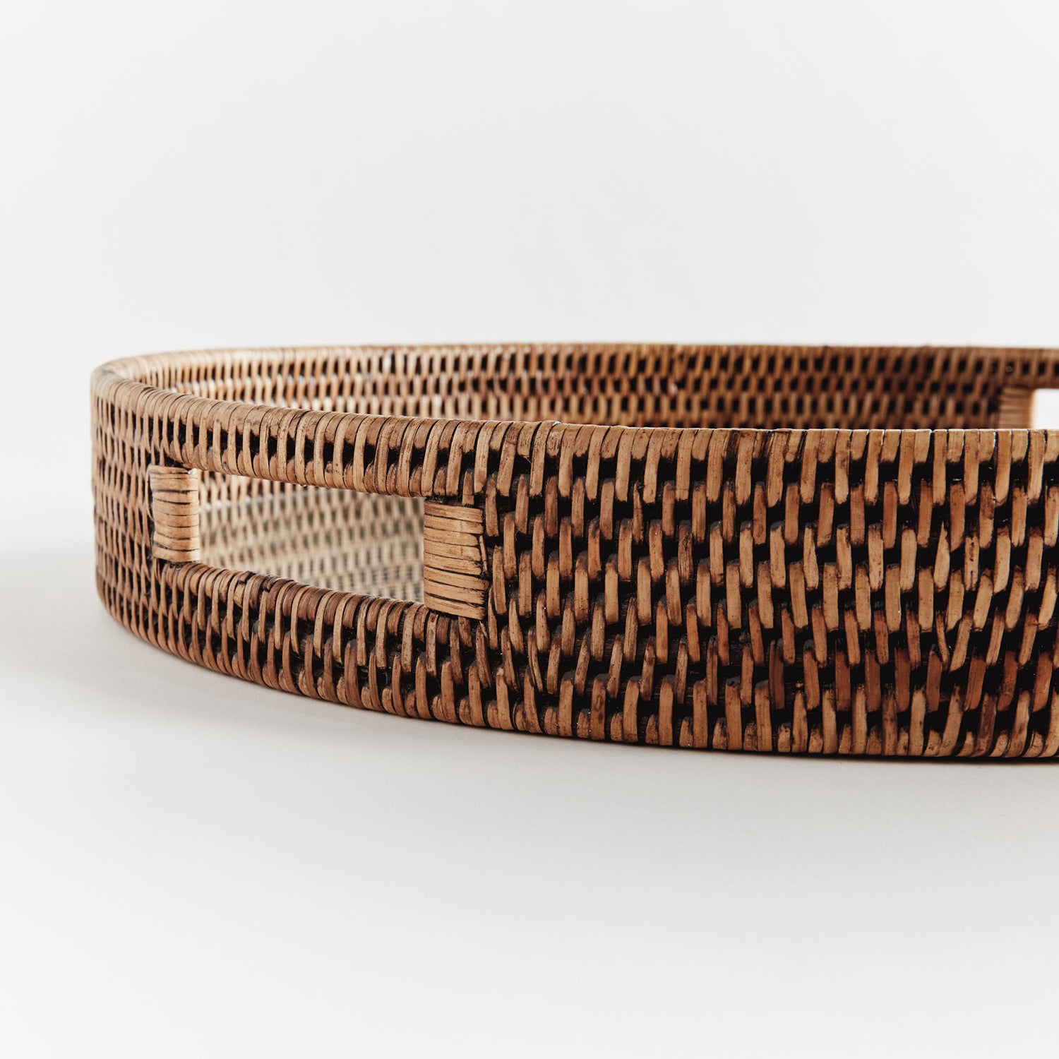 Burma Rattan Round Serving Tray