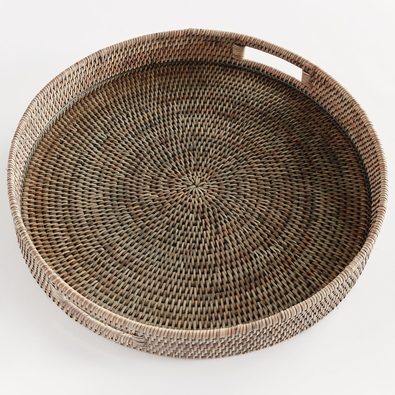 Burma Rattan Round Serving Tray