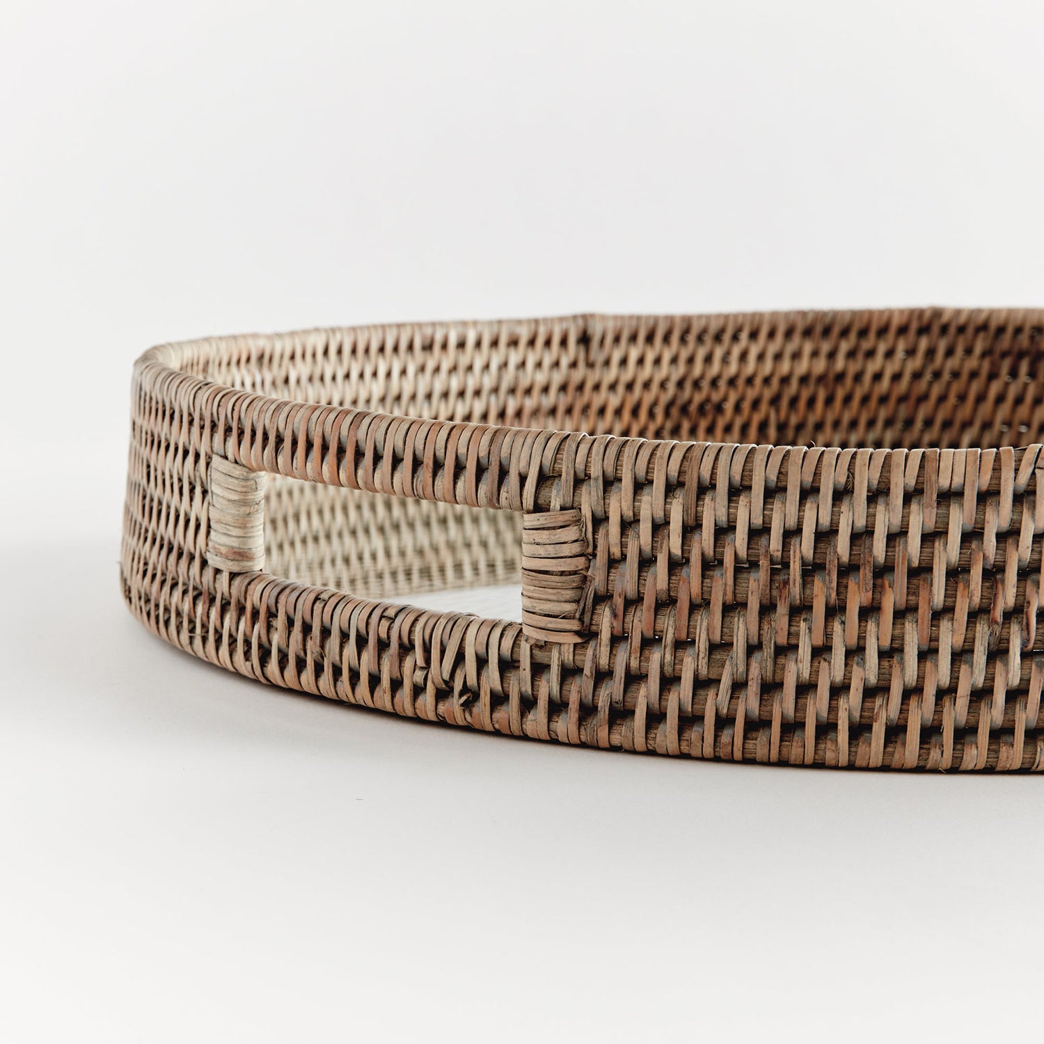 Burma Rattan Round Serving Tray