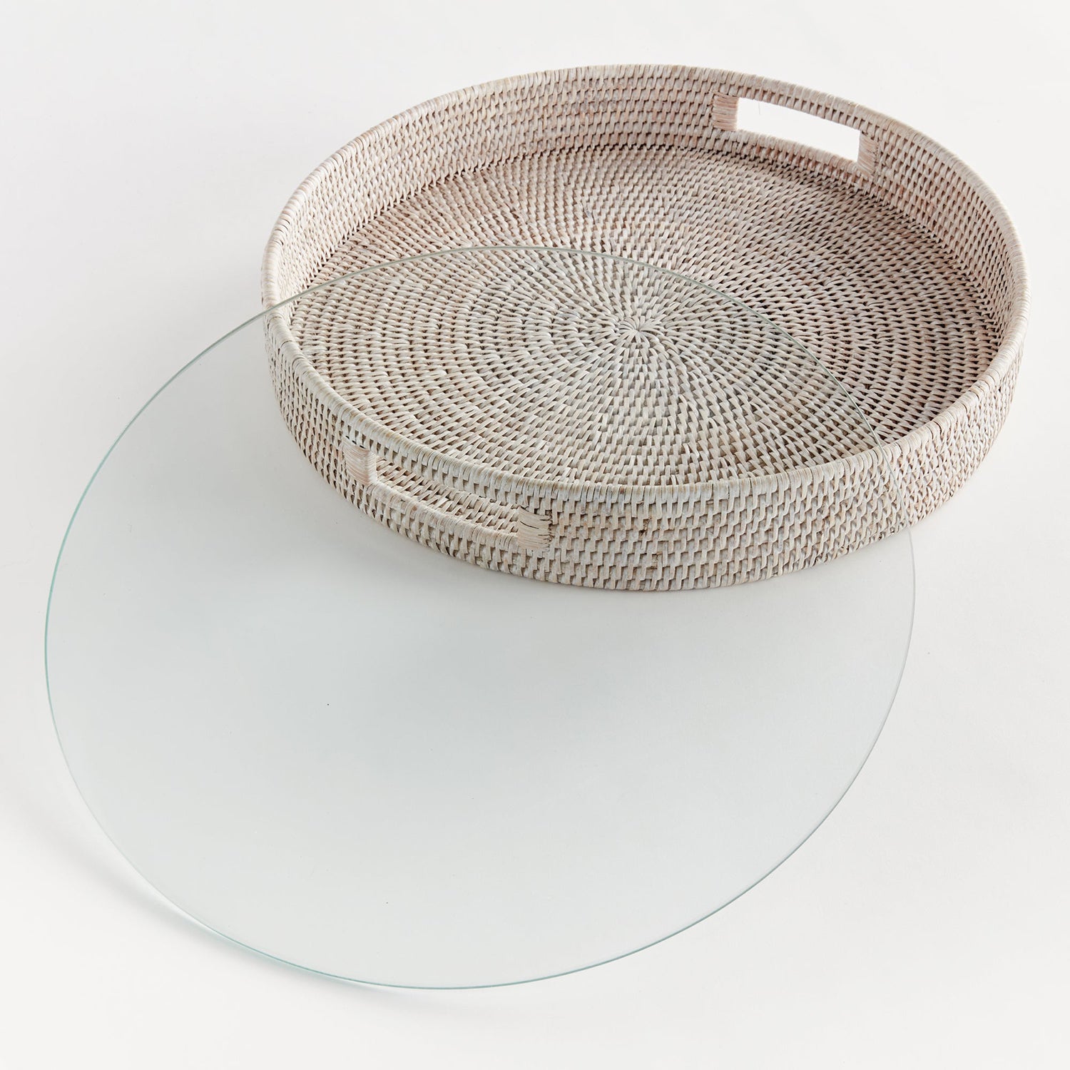 Burma Rattan Round Serving Tray