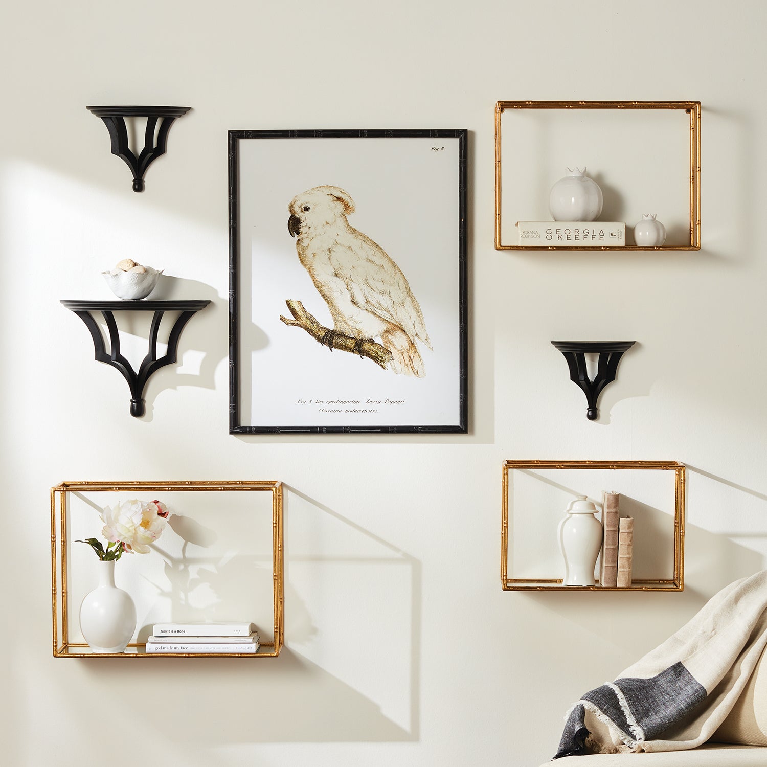 Daphne Mirrored Wall Shelf Set of 3