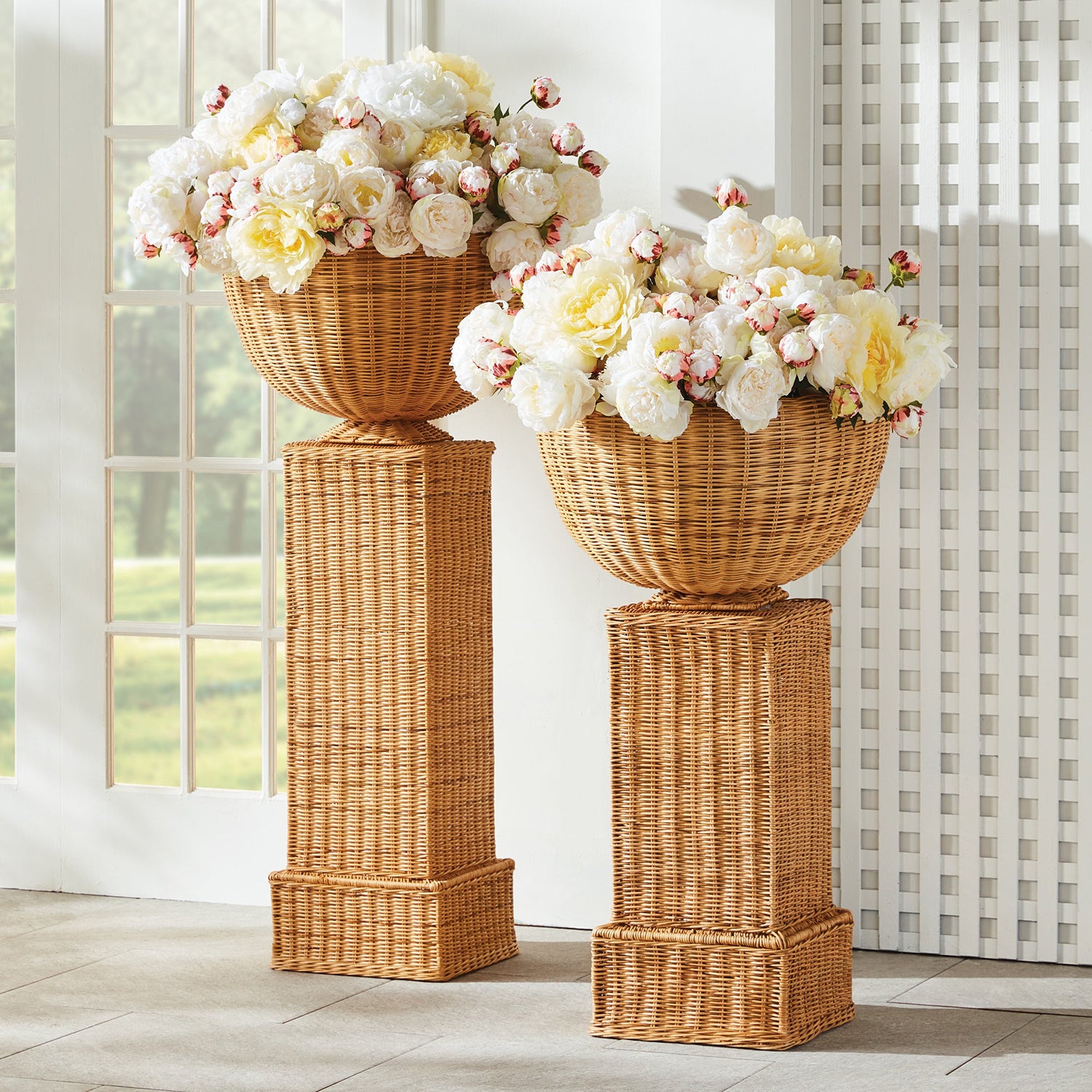 Charleston Rattan Pedestal