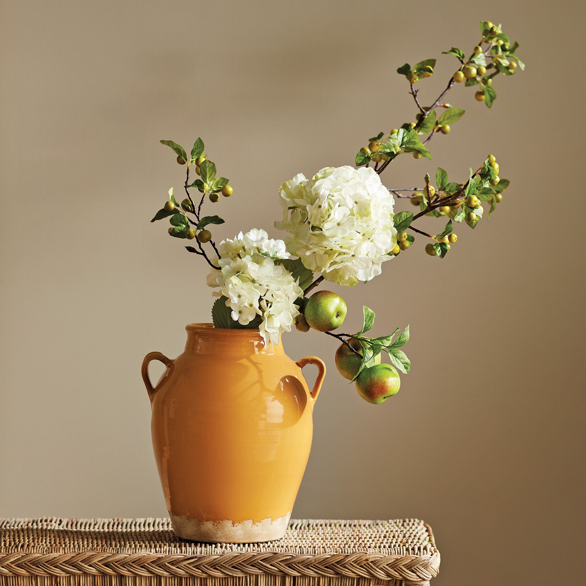 Apple Branches 20in Faux Plant Stem Set of 4