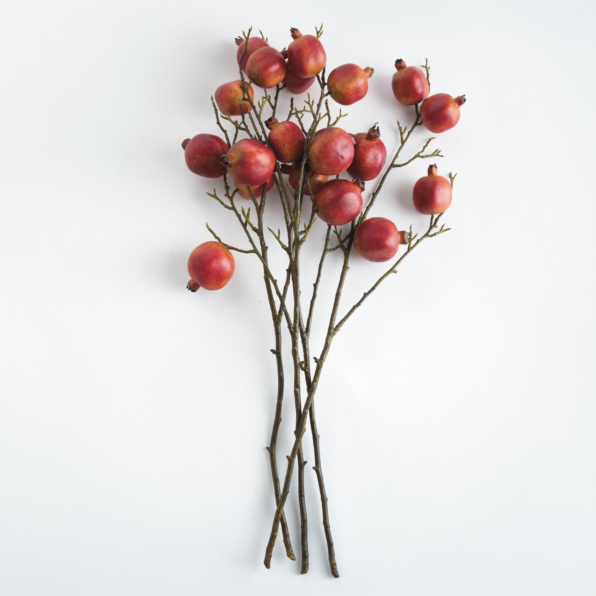 Pomegranate Branches 36in Faux Plant Stem Set of 4
