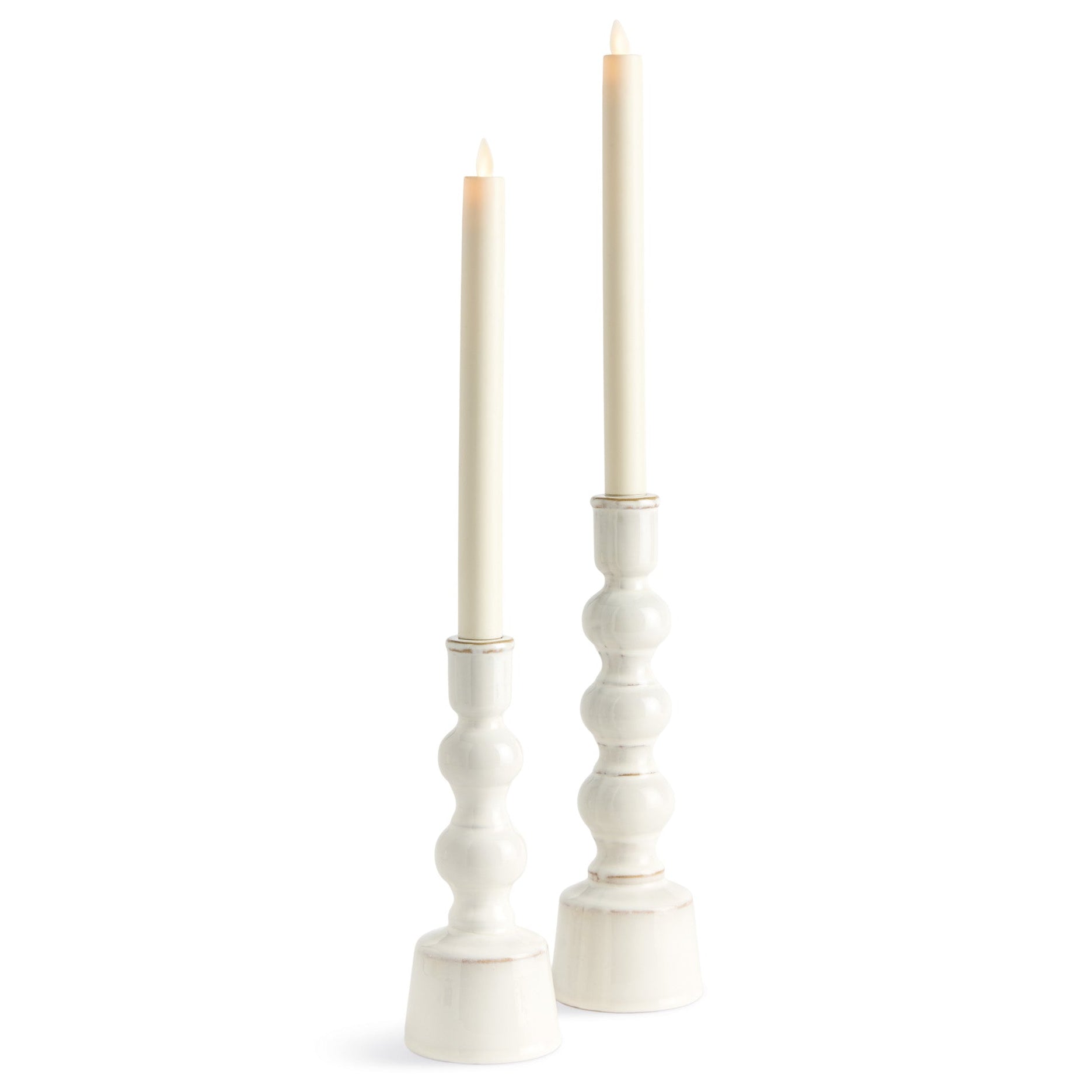 Caroline Cream Taper Candle Holder Set of 2