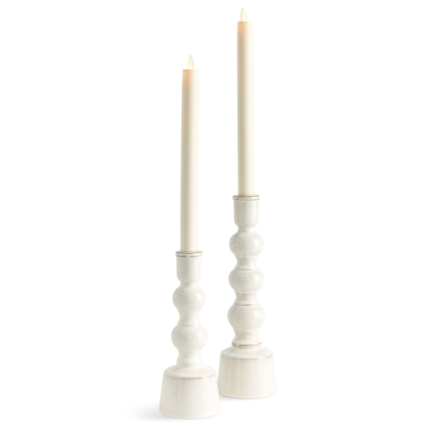 Caroline Cream Taper Candle Holder Set of 2