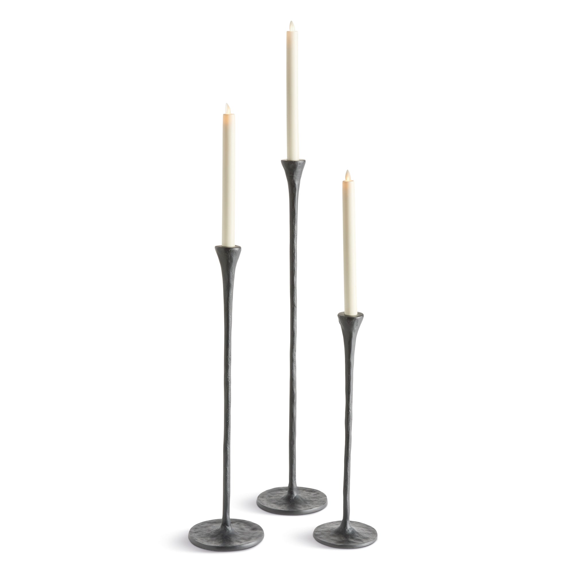 Noah Black Grande Taper Holders Set of 3
