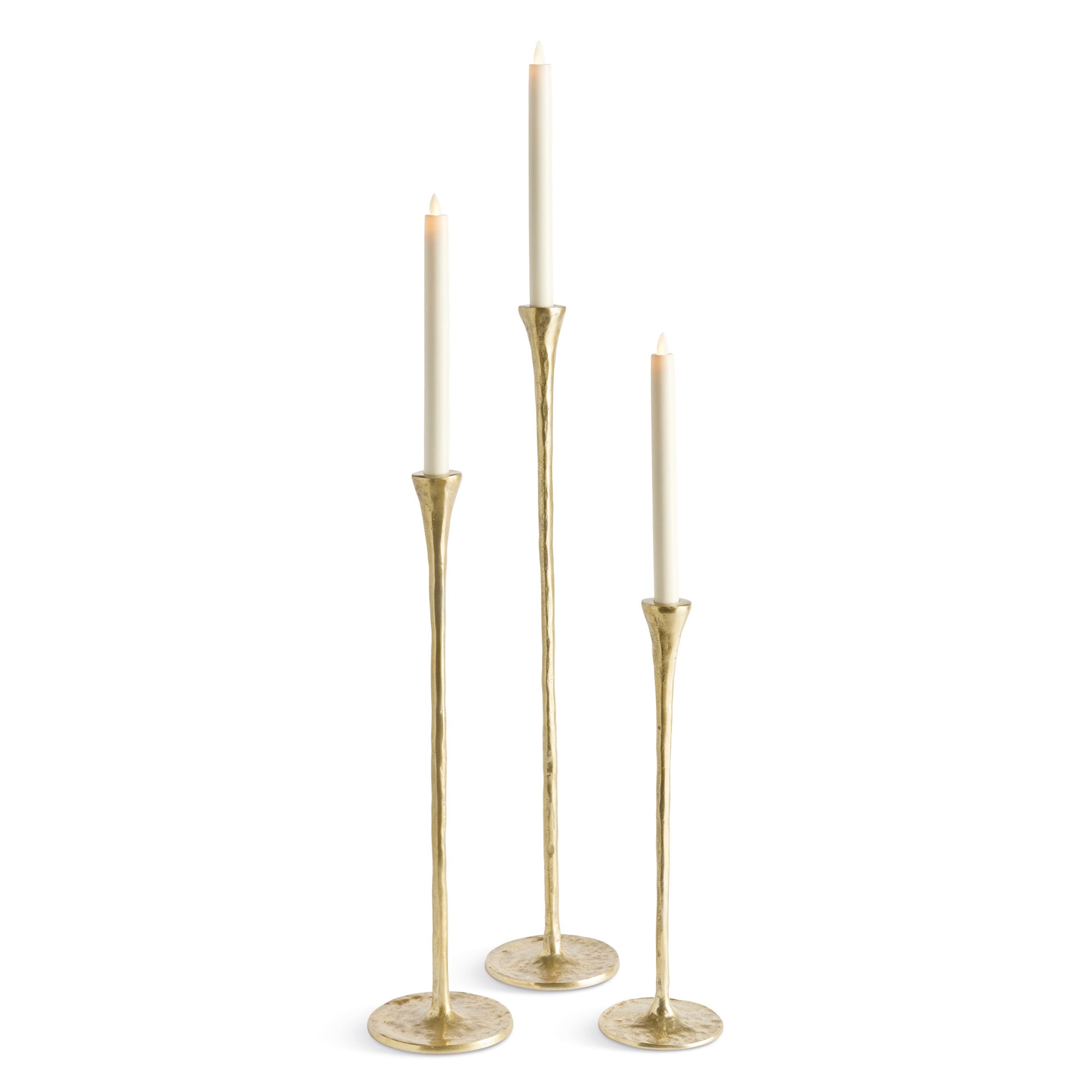 Noah Gold Grande Taper Holder Set of 3