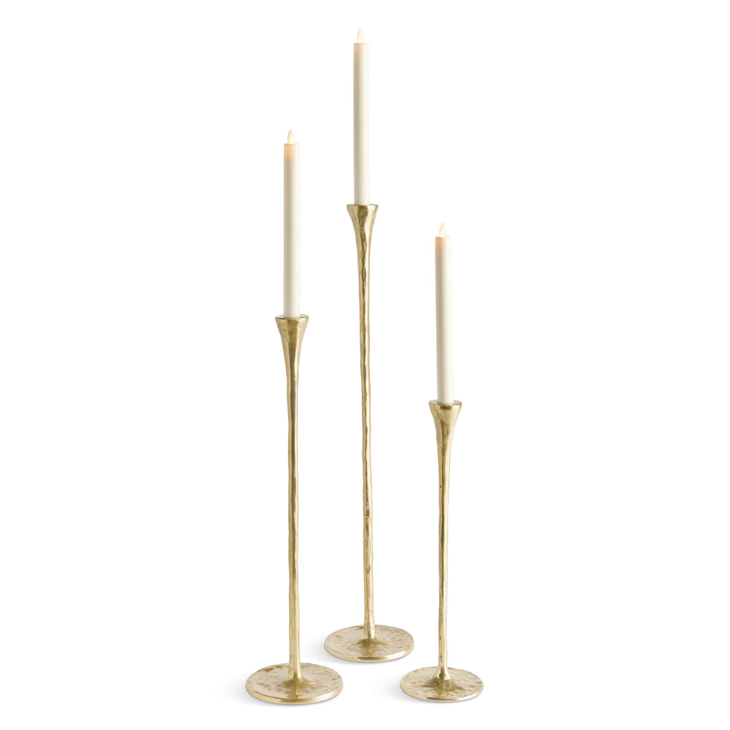 Noah Gold Grande Taper Holder Set of 3
