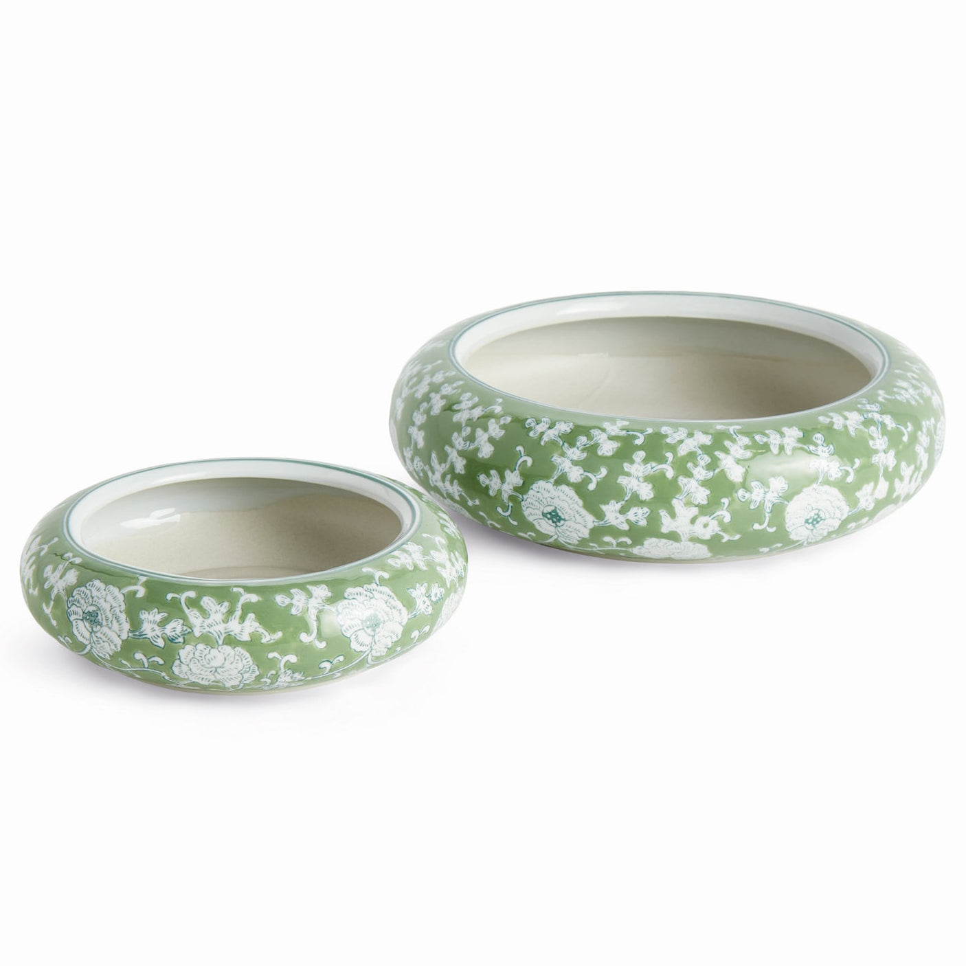 Imperial Lotus Large Low Pot Set of 2