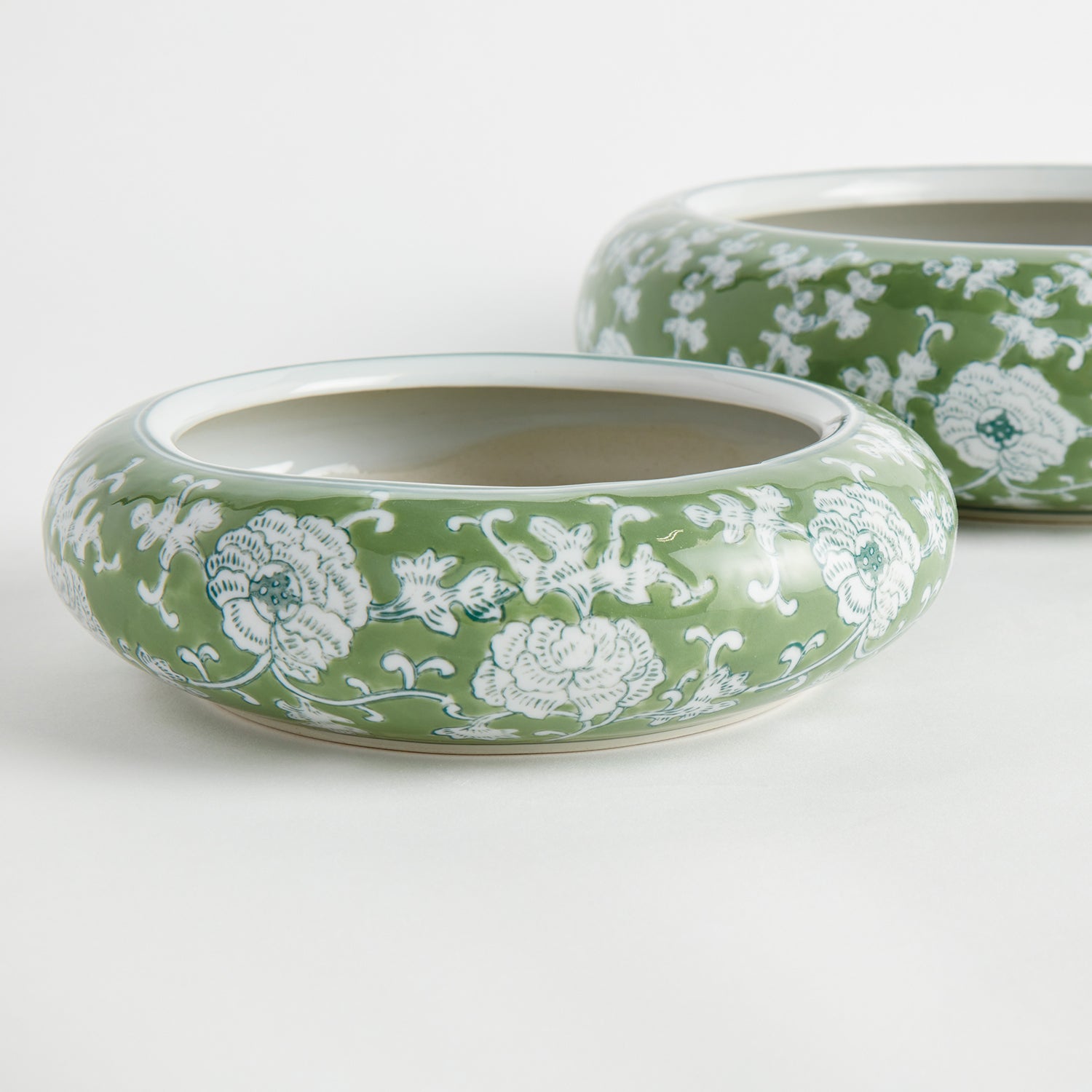 Imperial Lotus Large Low Pot Set of 2