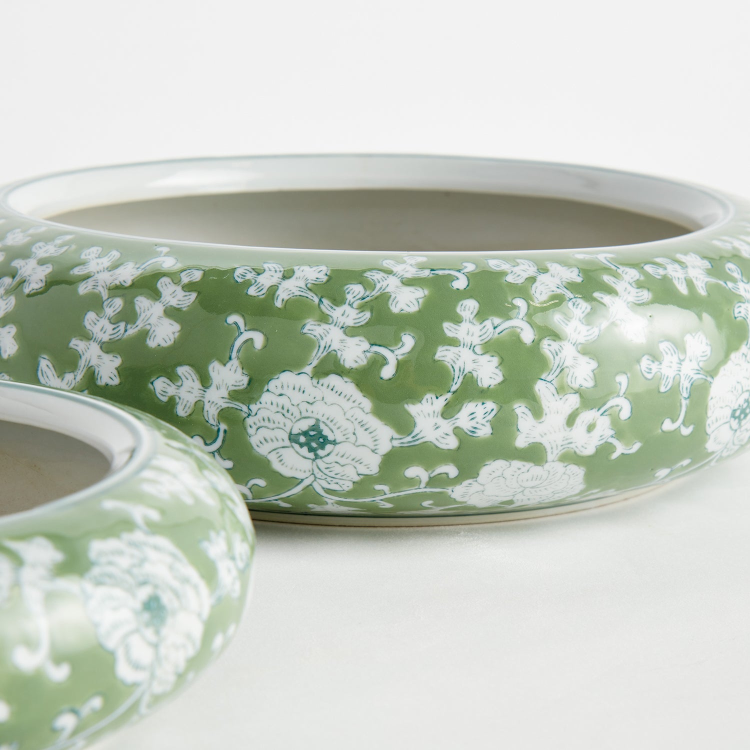 Imperial Lotus Large Low Pot Set of 2