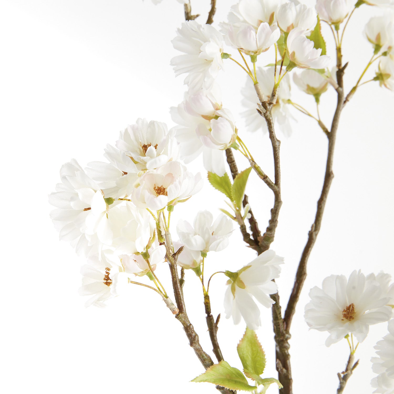 Double Cherry Blossom Branches 46in Faux Stem Set of 2