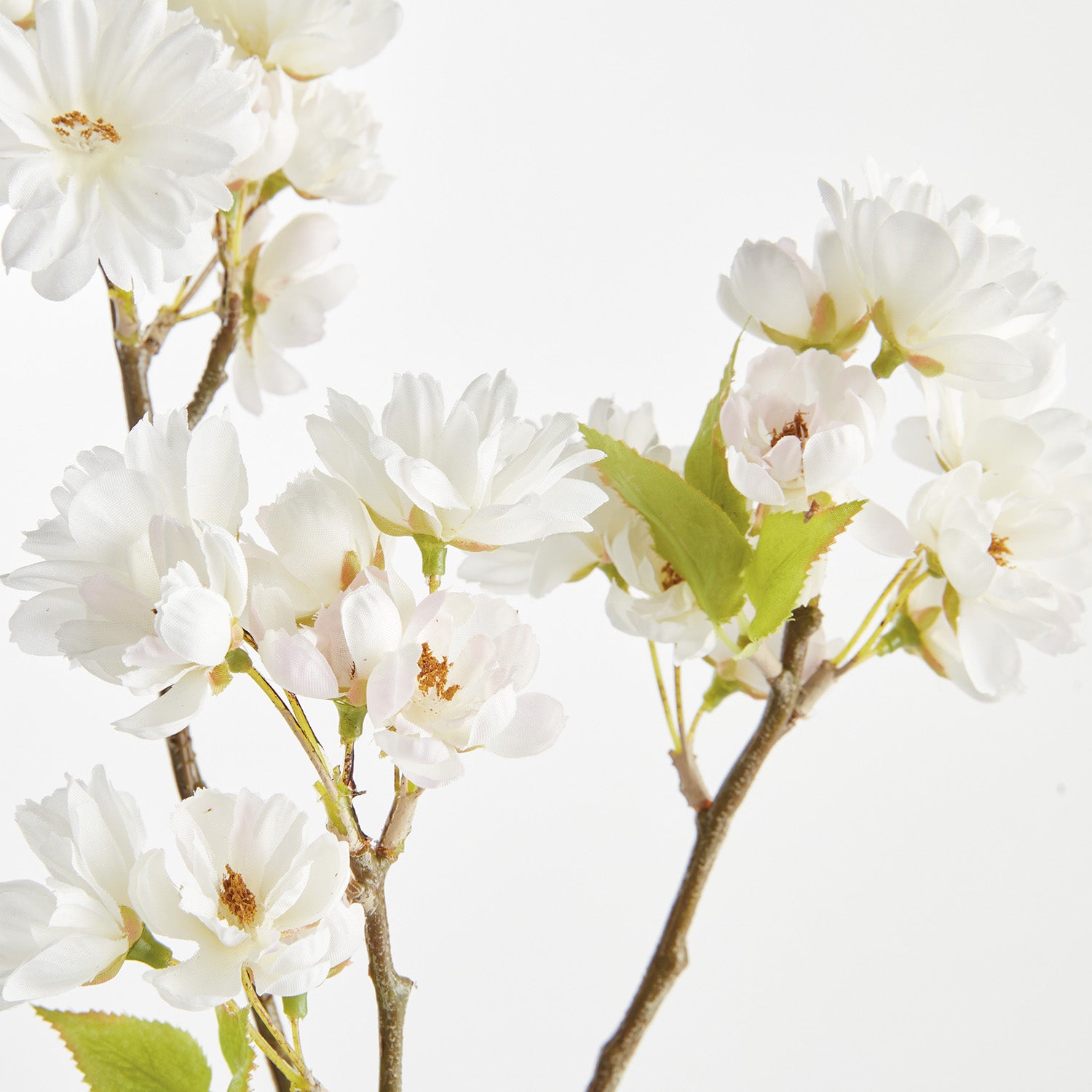 Double Cherry Blossom Stems 28in Faux Stem Set of 2
