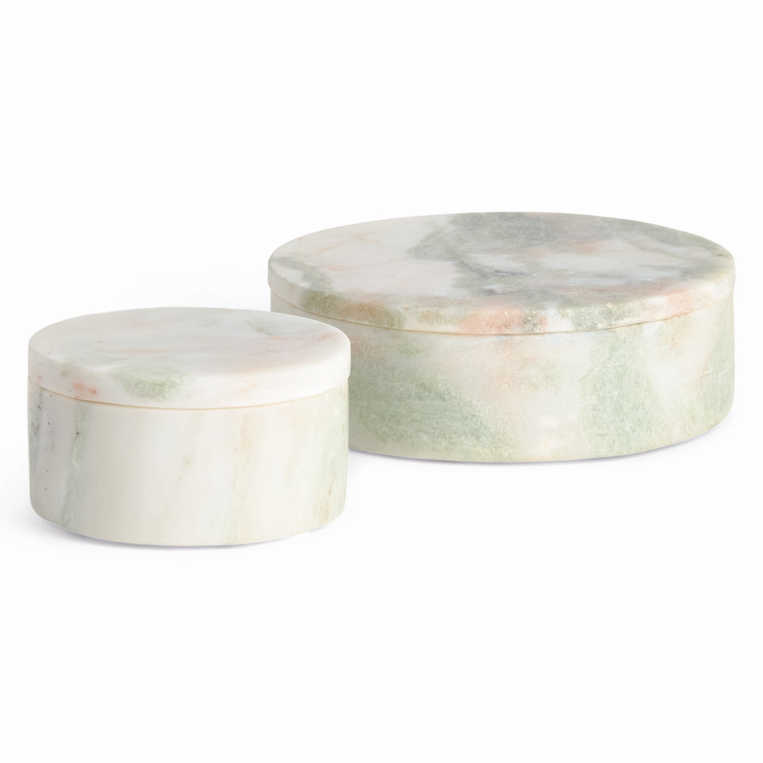 Johanna Marble Round Lidded Box Set of 2