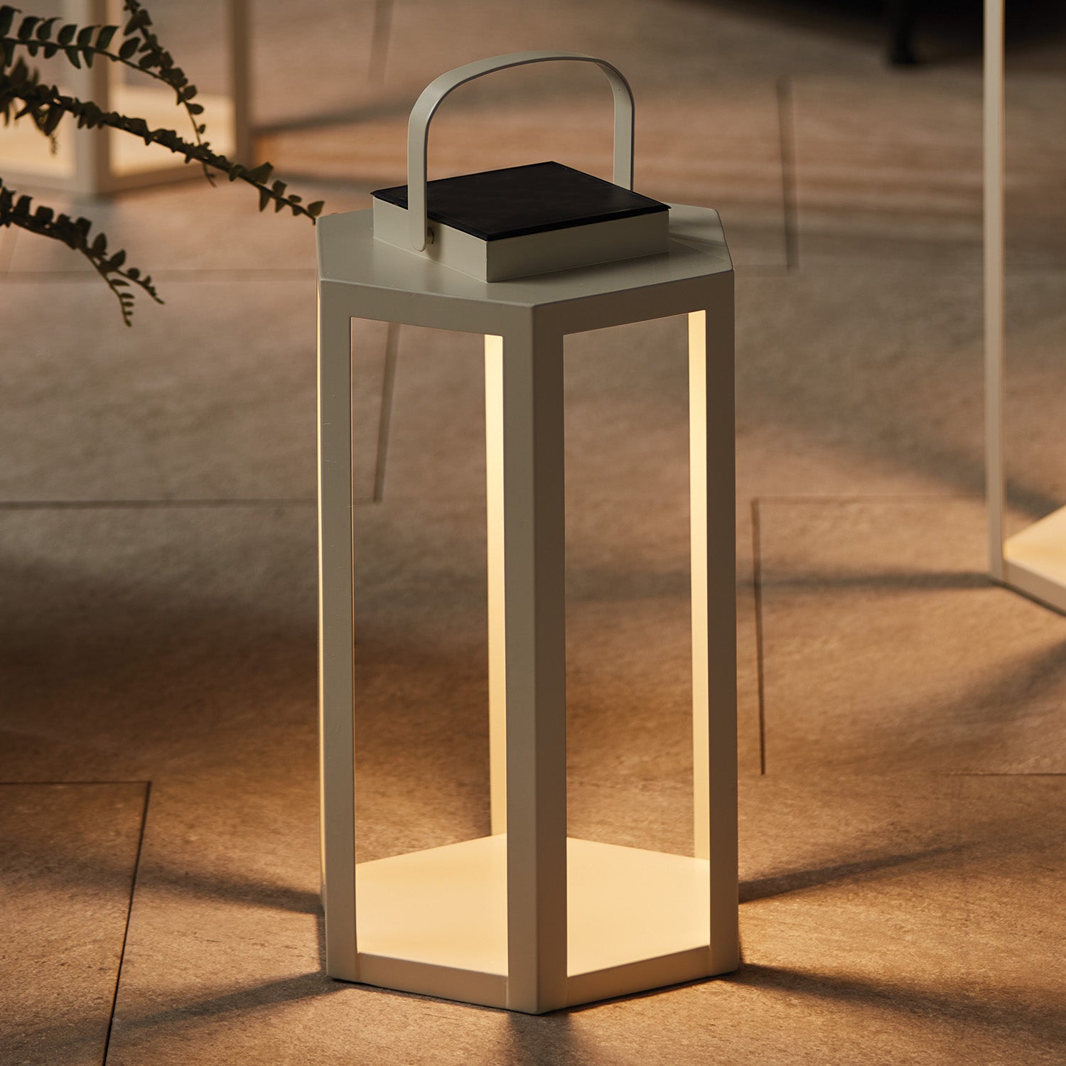 Joyce Solar Ivory Outdoor Lantern