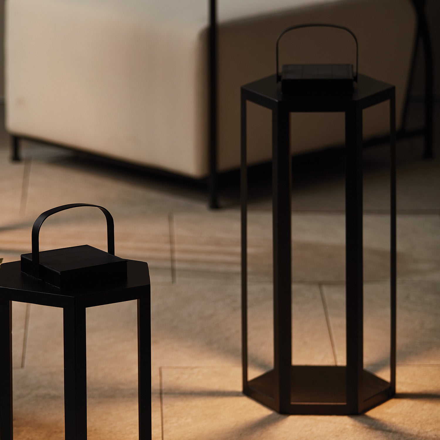 Joyce Black Solar Outdoor Lantern