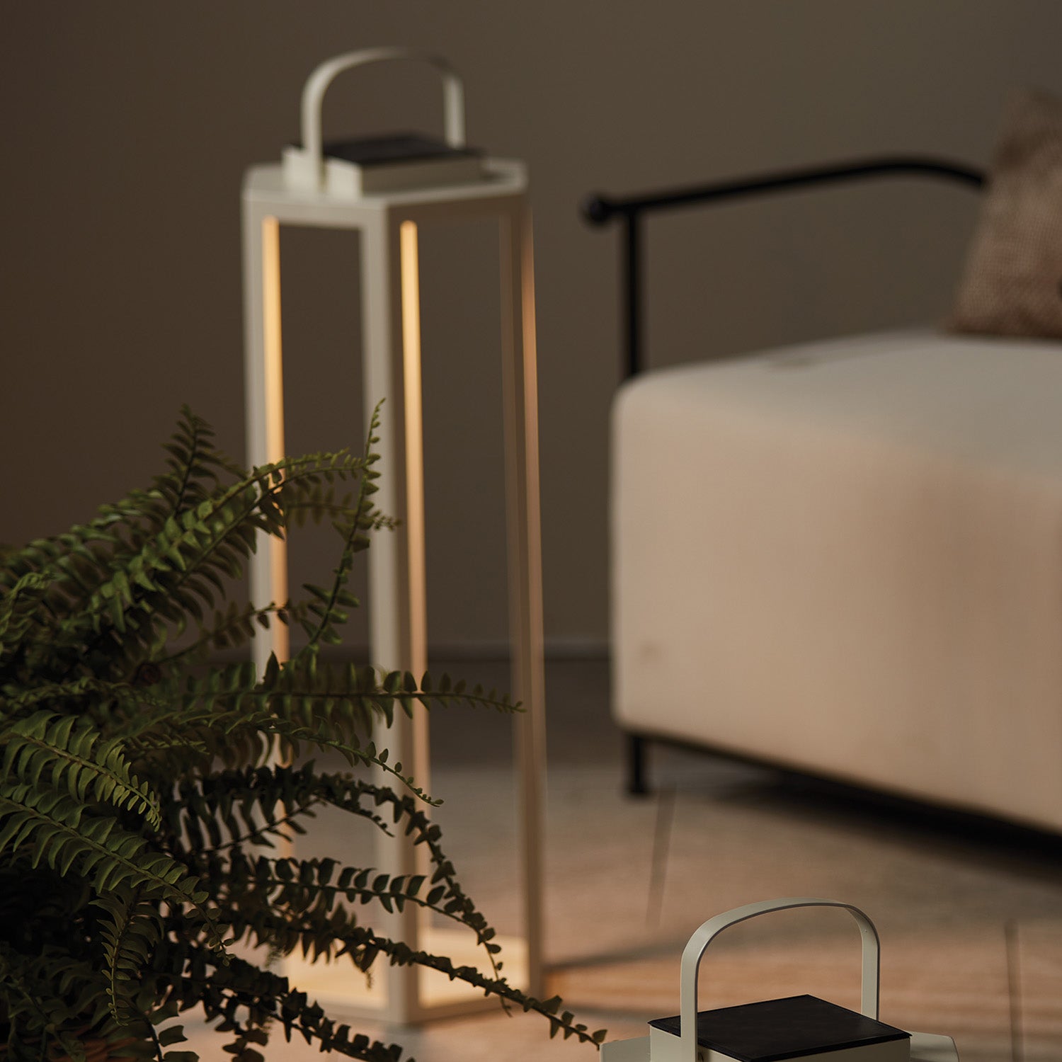 Joyce Solar Ivory Outdoor Lantern