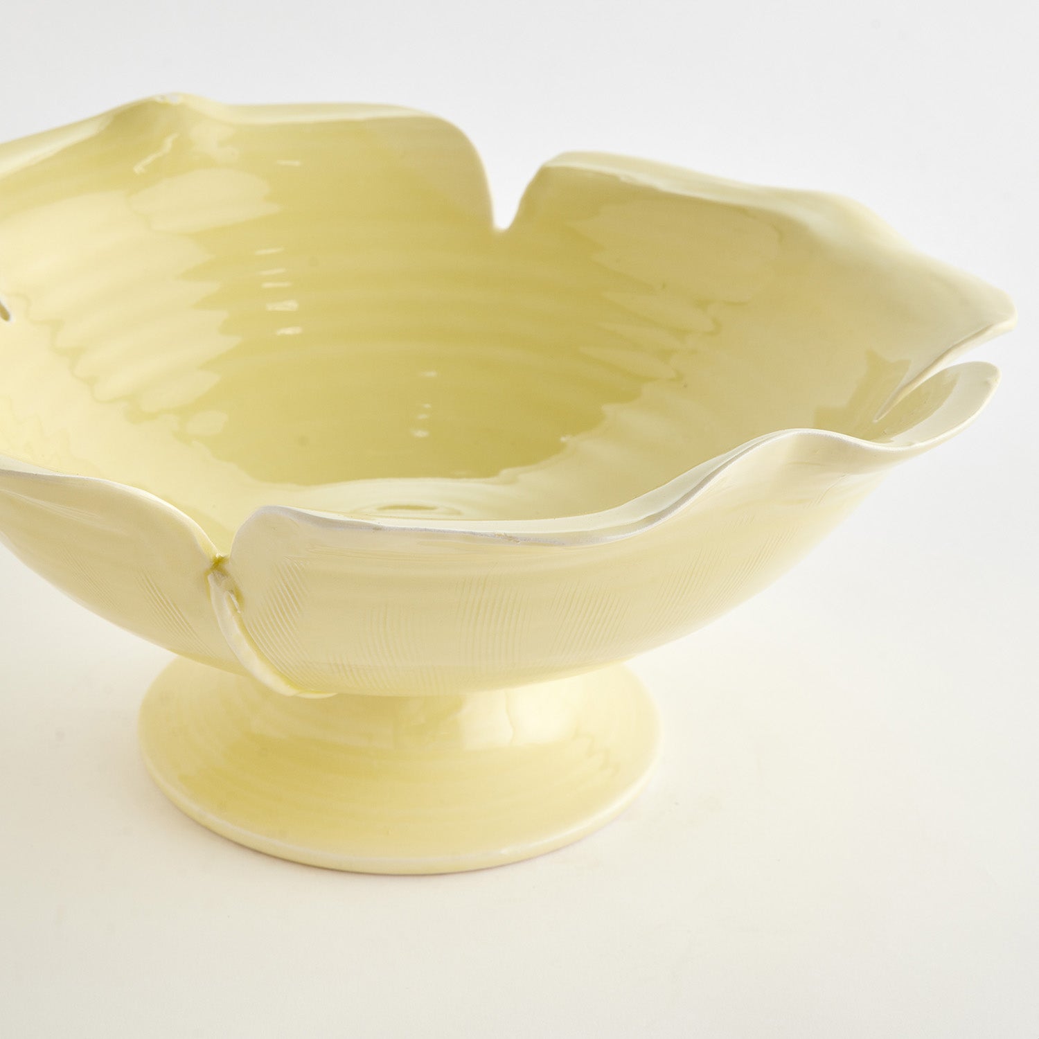 Petalo Yellow Decorative Footed Bowl