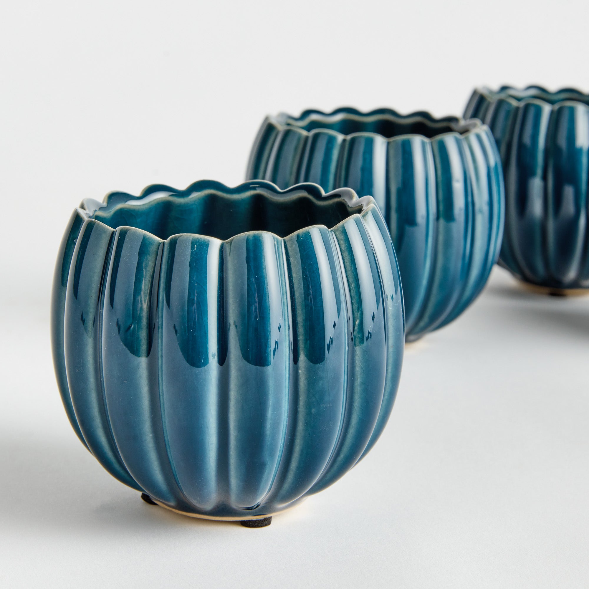 Leanna Blue Mini Pot Set of 4